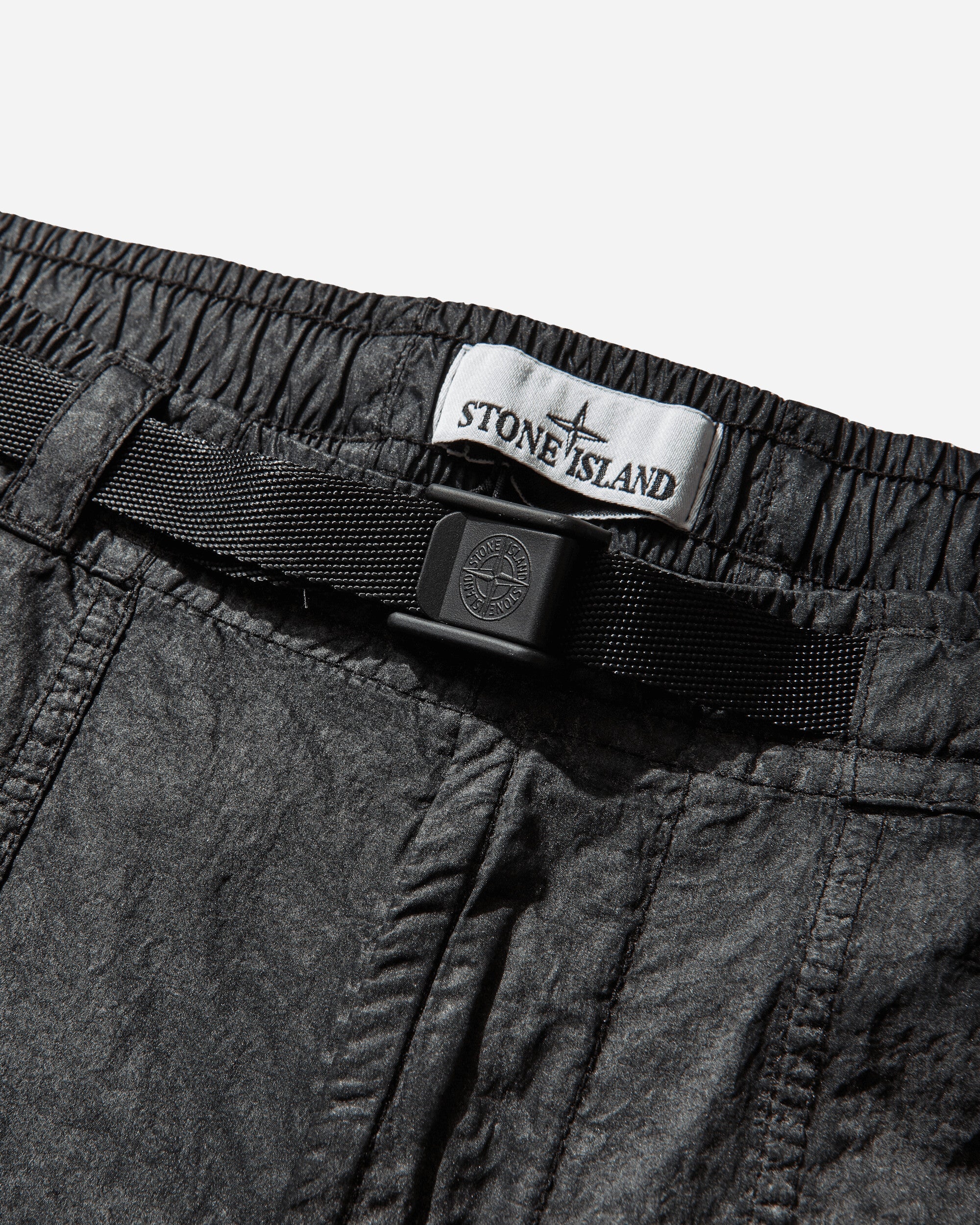 Mens Dense Nylon-Tc Hand Sprayed Reflective Pants Black Stone island – Гарантія оригінальності – збільшений вид