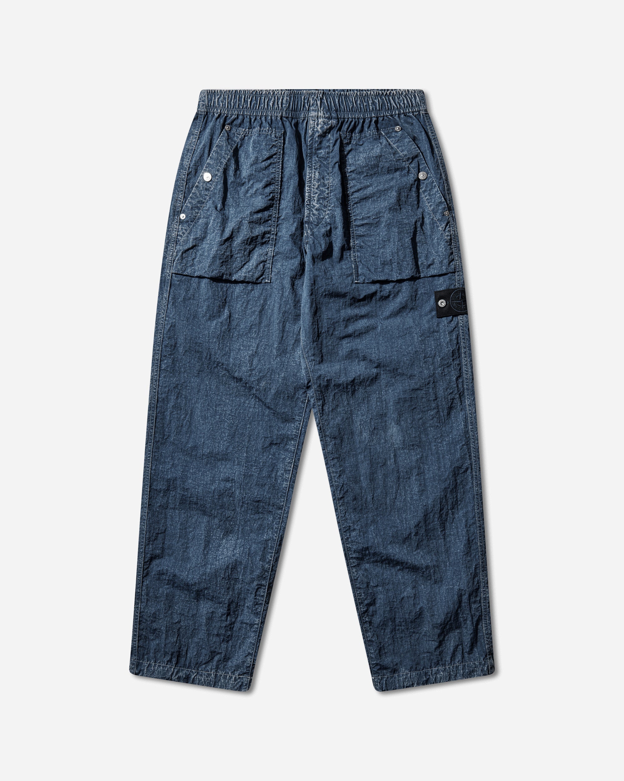 Mens Hollow Fibre Nylon Indigo-Tc + Mamo Corrosion Pants Indigo Stone island – Гарантія оригінальності – боковий вид
