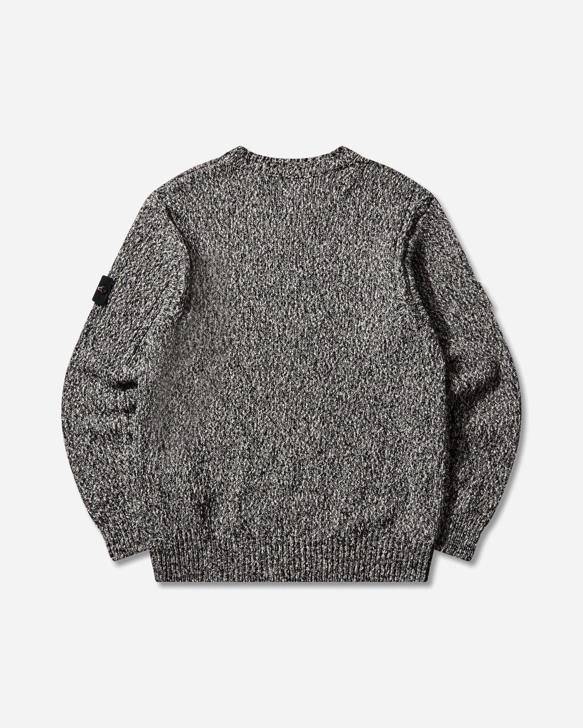 Mens Speckled Cotton Sweater Black Stone island оригінал – Купити в Україні – вид ззаду - STONE ISLAND