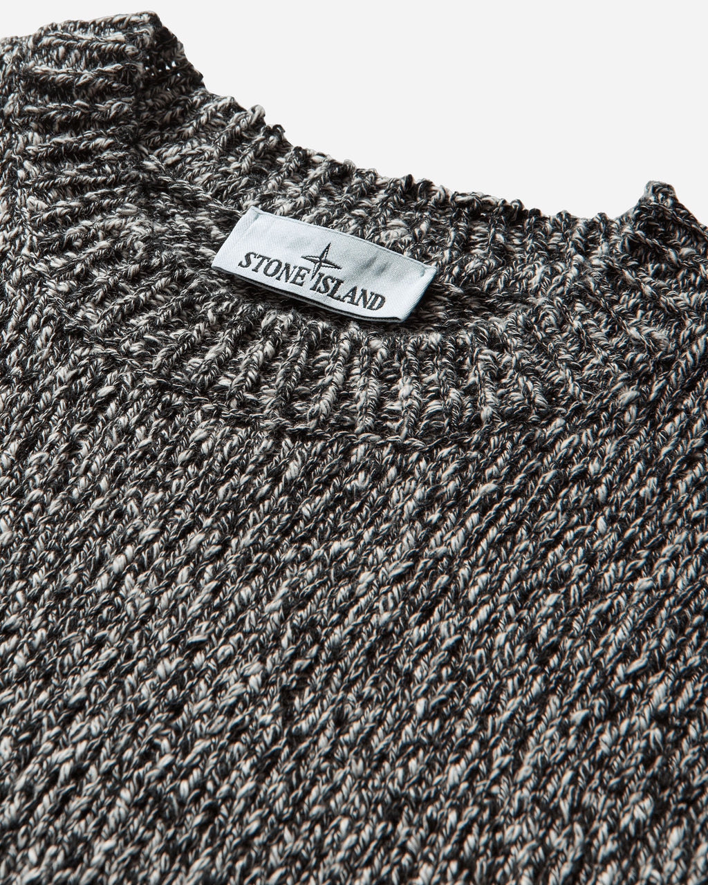Mens Speckled Cotton Sweater Black Stone island оригінал – Купити в Україні – збільшений вид