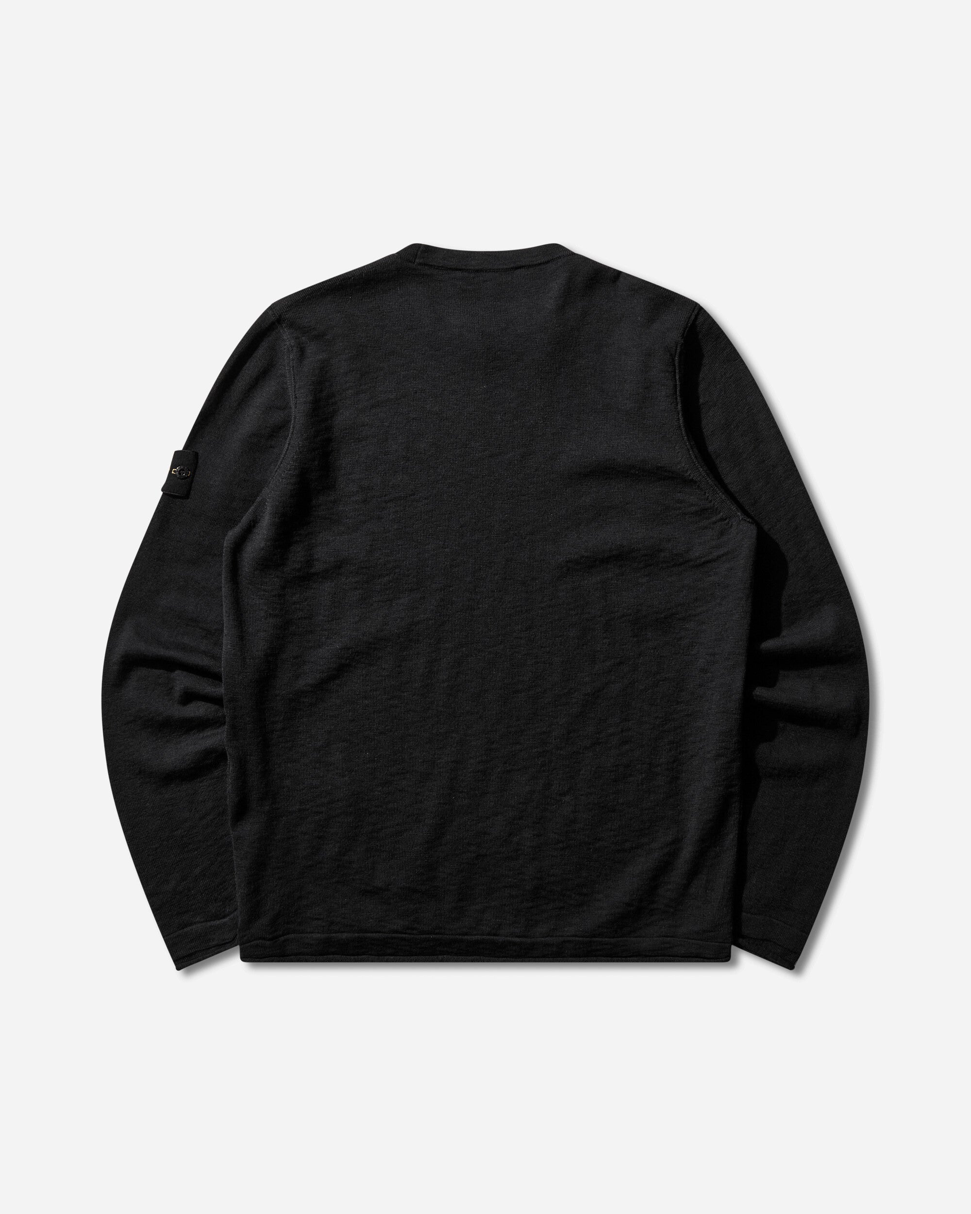 Оригінальна Mens Organic Cotton With Nylon Crewneck Sweater Black Stone island – вид ззаду - STONE ISLAND