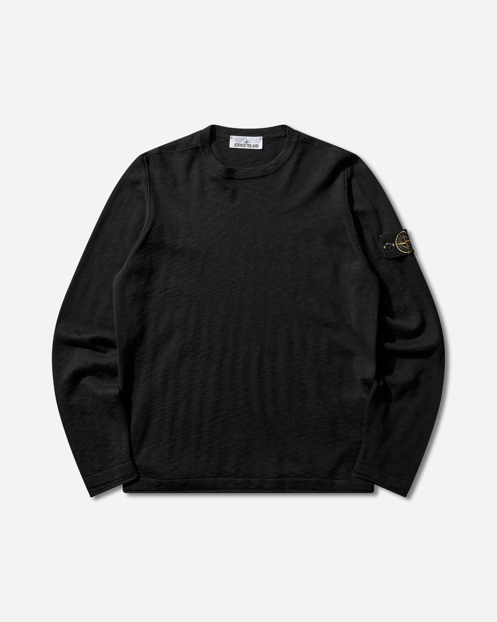 Оригінальна Mens Organic Cotton With Nylon Crewneck Sweater Black Stone island – боковий вид