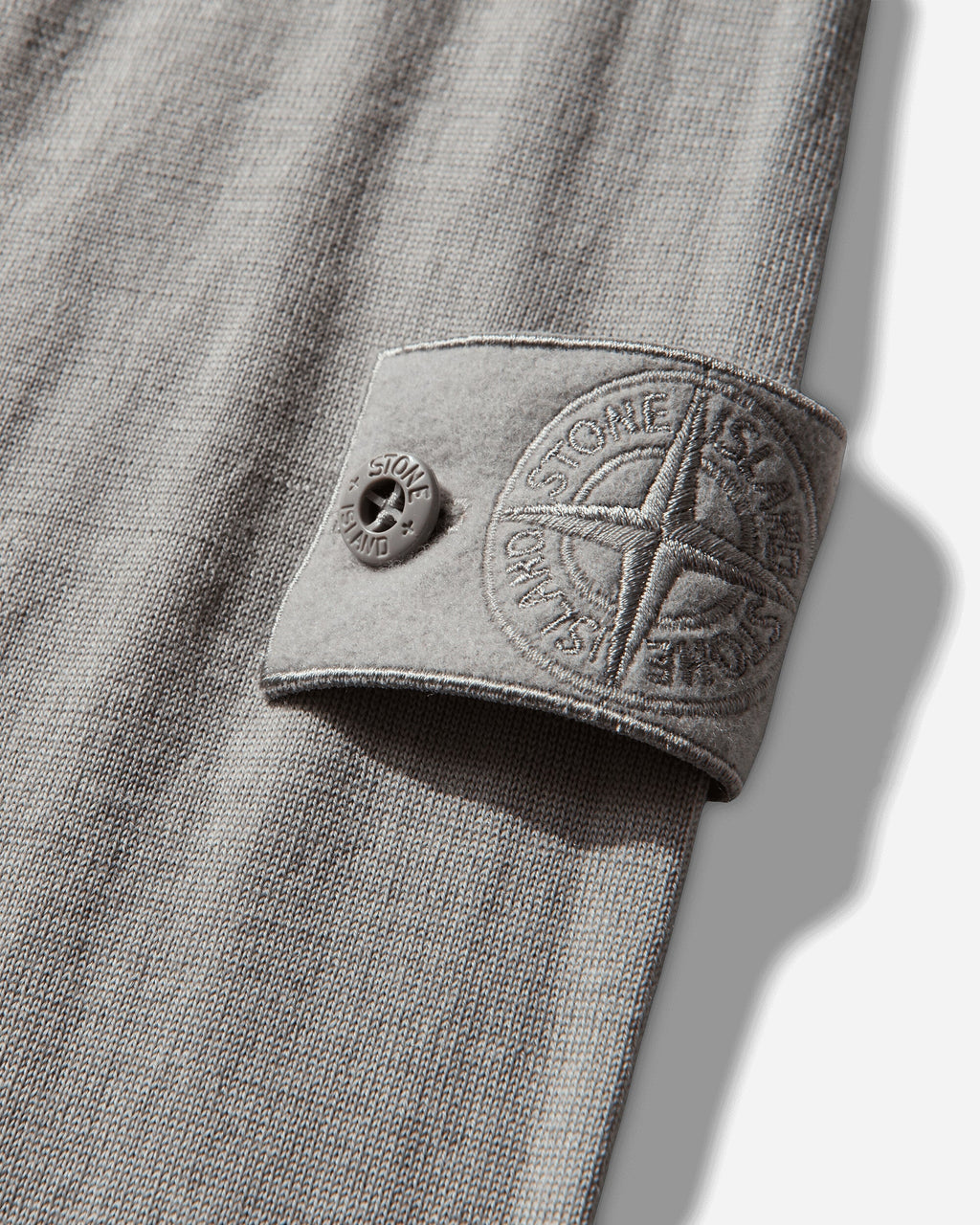 Mens Ghost Light Pure Rws Wool Polo Sweater Dust Grey Stone island – Гарантія оригінальності – детальний вид