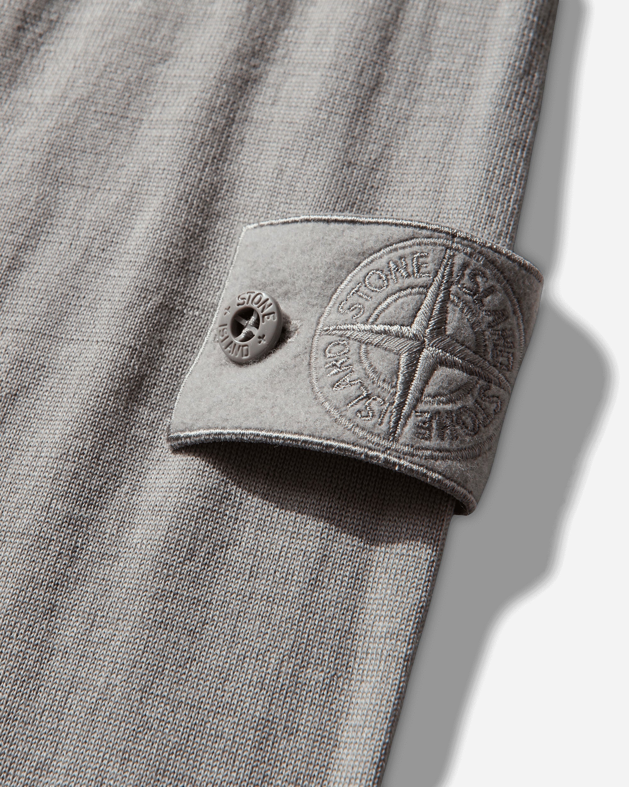 Mens Ghost Light Pure Rws Wool Polo Sweater Dust Grey Stone island – Гарантія оригінальності – детальний вид