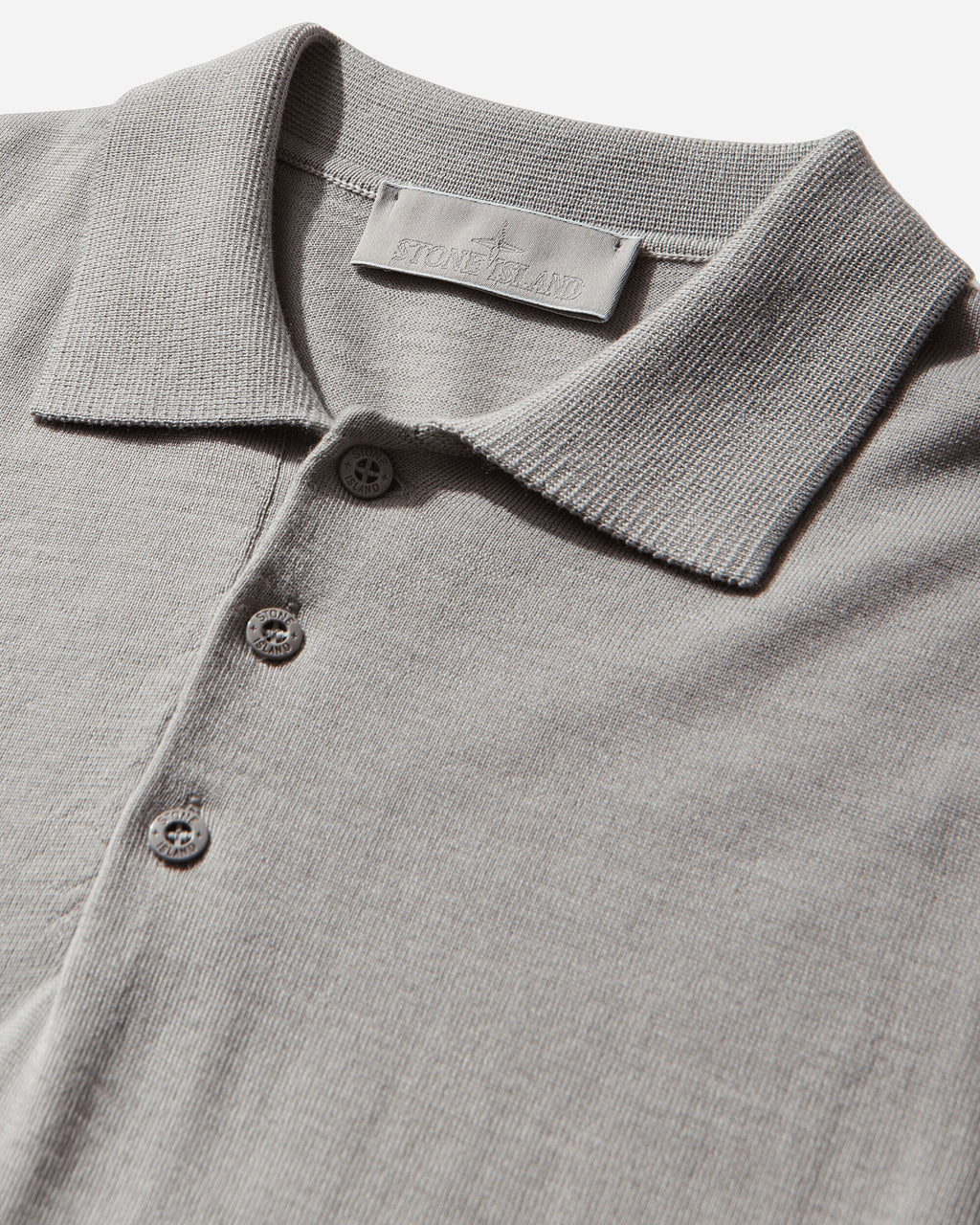 Mens Ghost Light Pure Rws Wool Polo Sweater Dust Grey Stone island – Гарантія оригінальності – збільшений вид