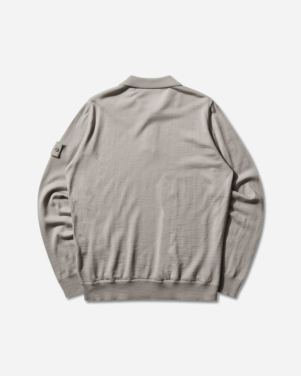 Mens Ghost Light Pure Rws Wool Polo Sweater Dust Grey Stone island – Гарантія оригінальності – вид ззаду