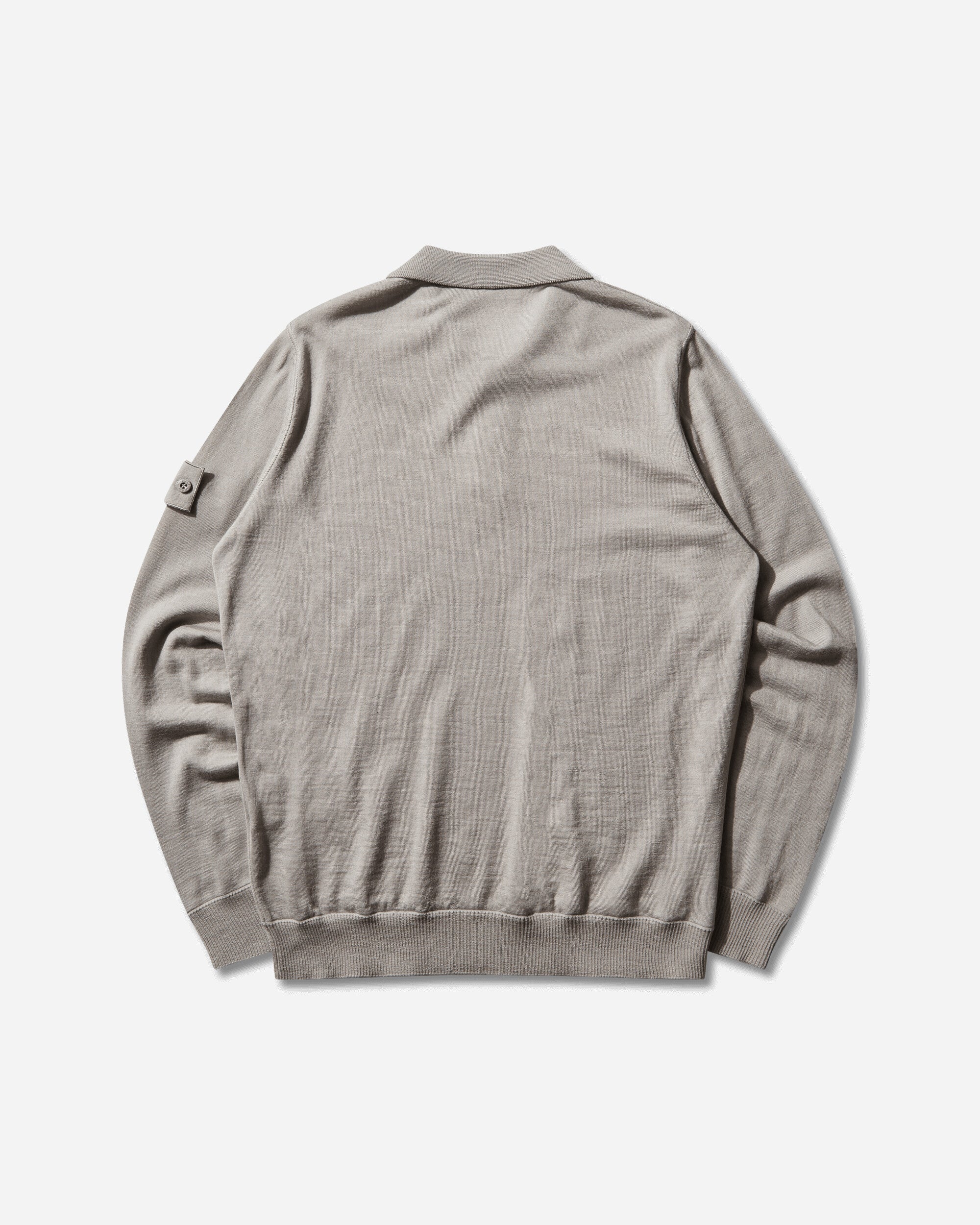 Mens Ghost Light Pure Rws Wool Polo Sweater Dust Grey Stone island – Гарантія оригінальності – вид ззаду