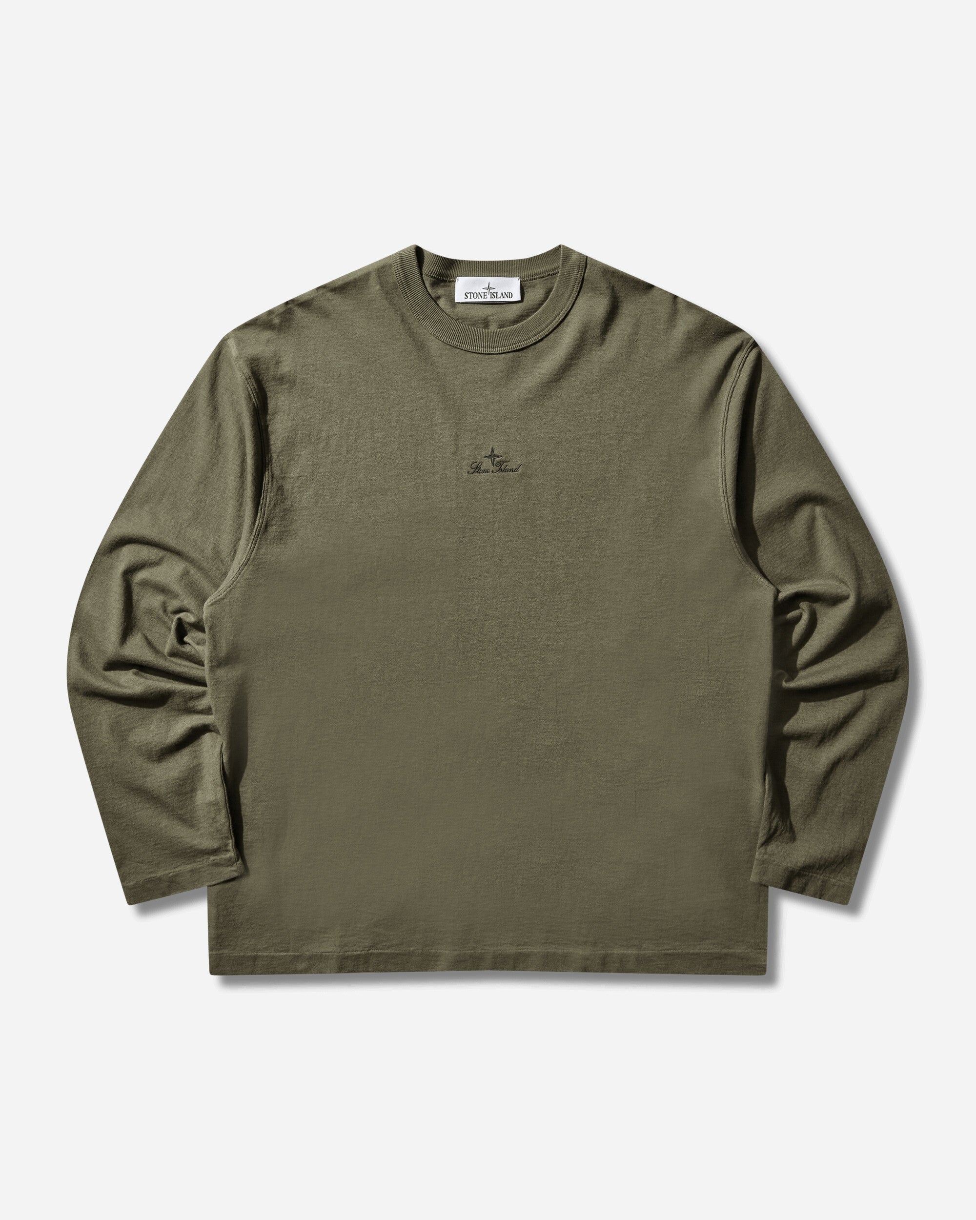 Mens Longsleeve T-Shirt Military Green Stone island оригінал – Купити в Україні – боковий вид