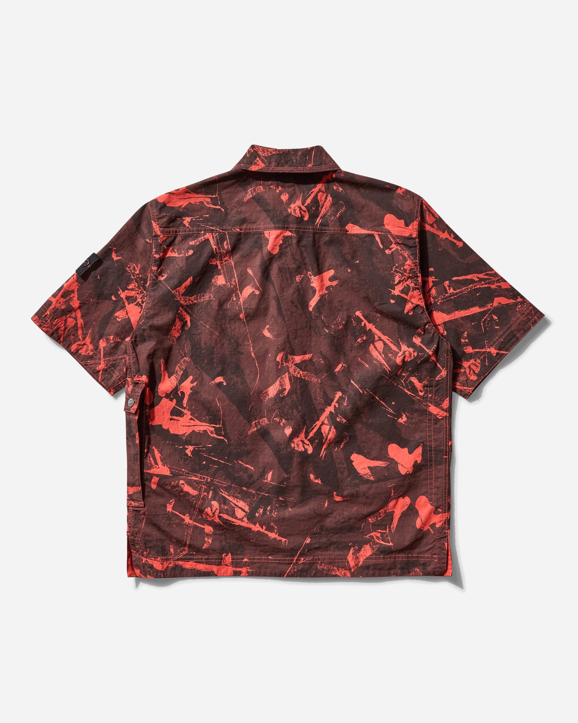 Men's Scan Camo Print Shirt Black - STONE ISLAND
