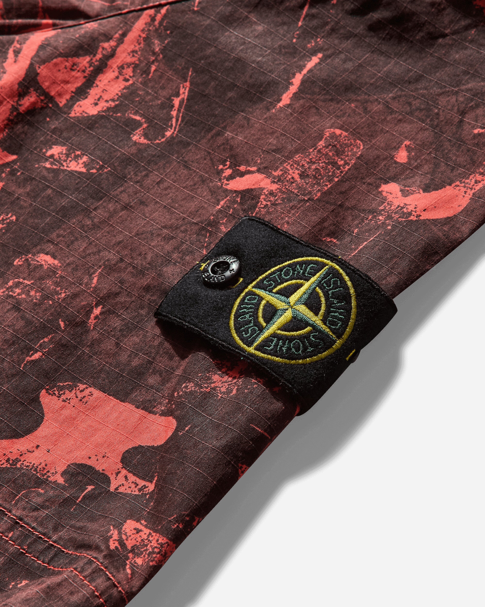 Men's Scan Camo Print Shirt Black - STONE ISLAND