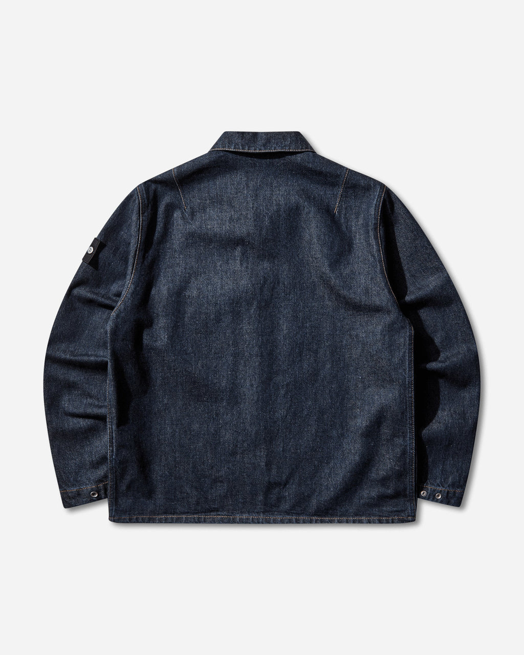 Mens Indigo Denim-Rinsed Overshirt Blue Rinse Stone island оригінал – Купити в Україні – вид ззаду
