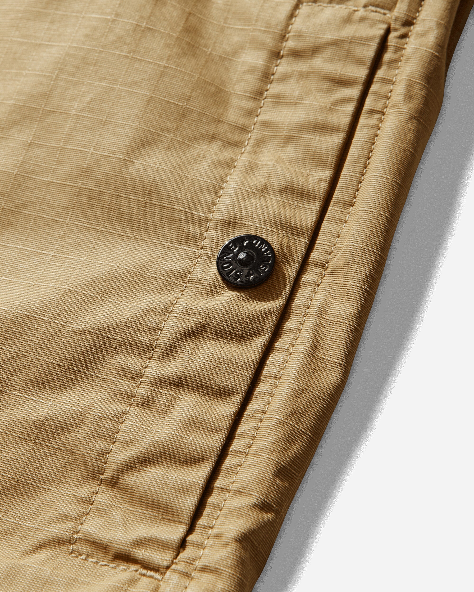 Mens Double-Coated Cotton Ripstop Overshirt Mustard Stone island – Гарантія оригінальності – збільшений вид