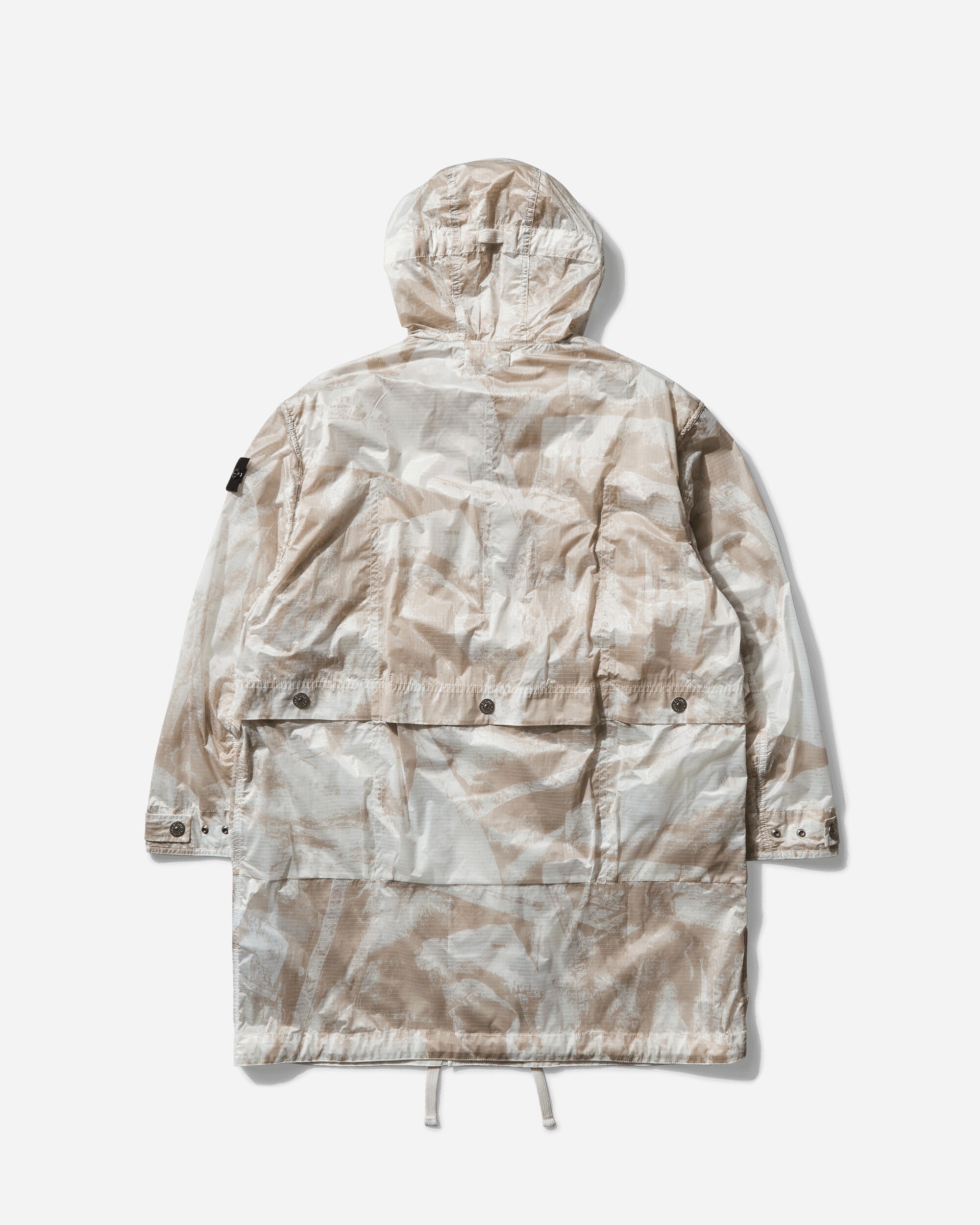 Men's UV-Reactive Scan Camo Nylon Ripstop Parka Desert - STONE ISLAND