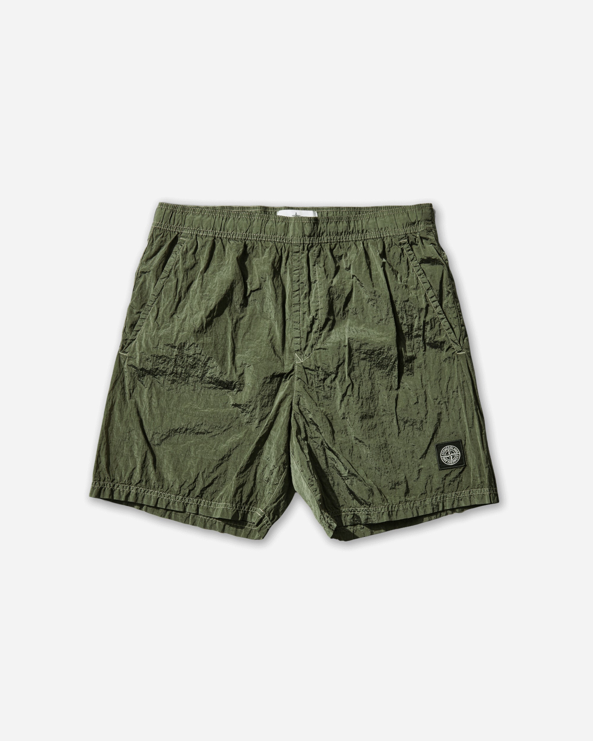 Mens Nylon Metal Swim Shorts Military Green Stone island – Гарантія оригінальності – боковий вид