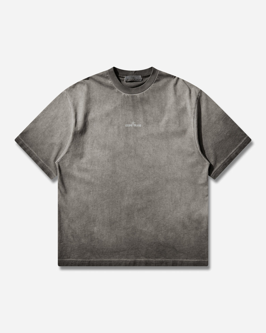 Mens Combed Organic Cotton Jersey Uneven Cold Dying T-Shirt Black Stone island оригінал – Купити в Україні – боковий вид