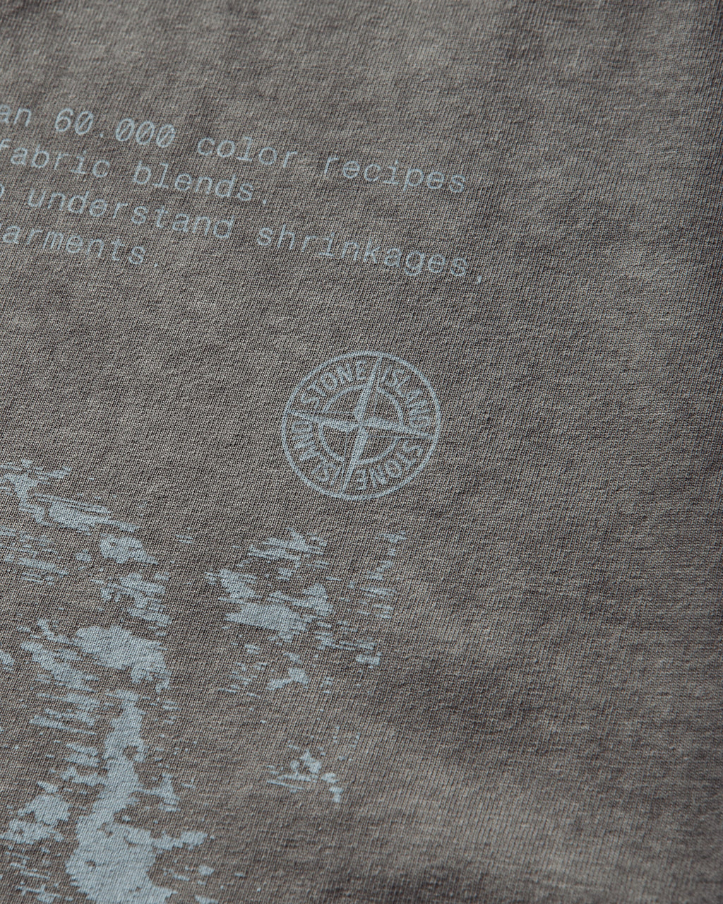 Mens Combed Organic Cotton Jersey Uneven Cold Dying T-Shirt Black Stone island оригінал – Купити в Україні – збільшений вид