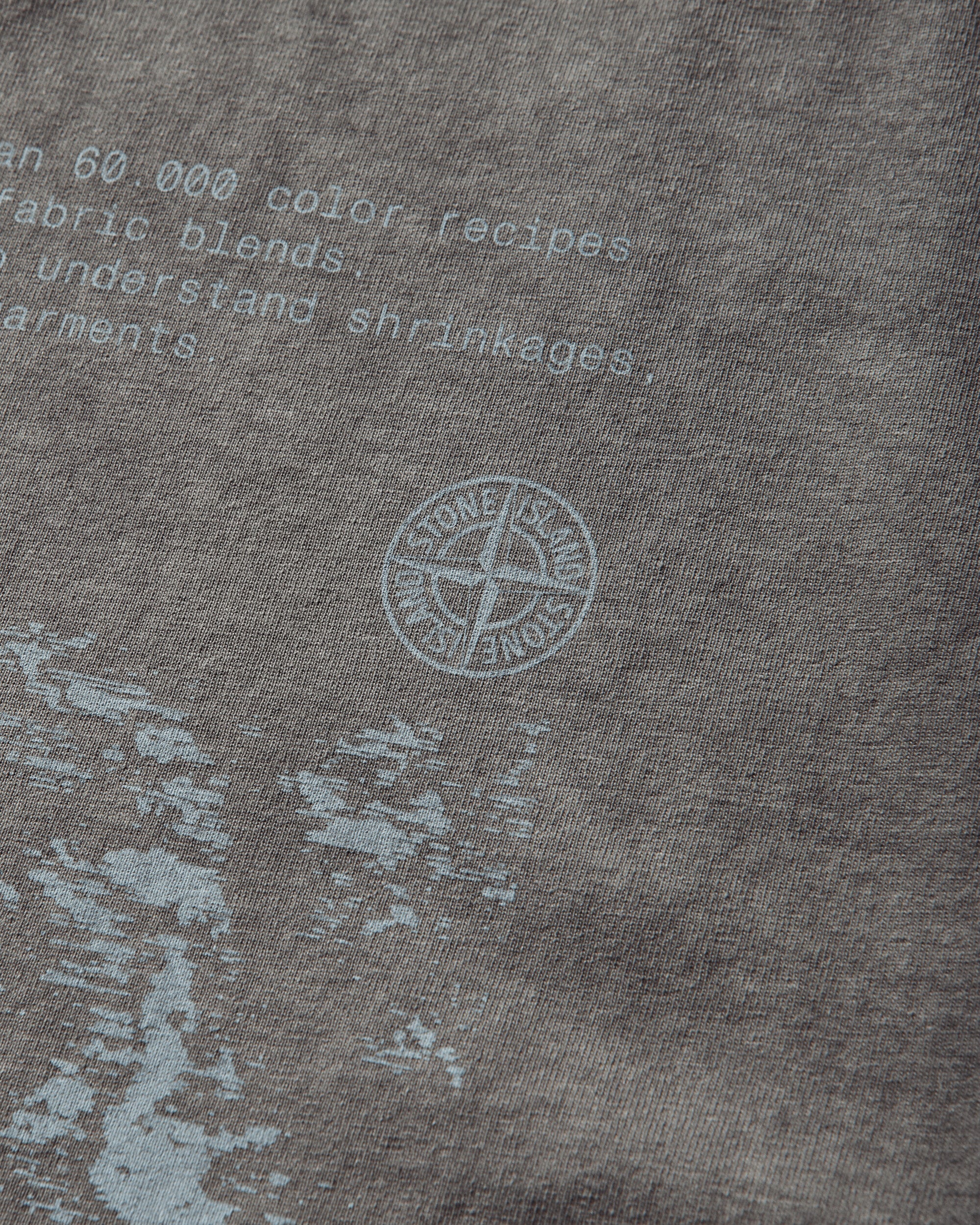 Mens Combed Organic Cotton Jersey Uneven Cold Dying T-Shirt Black Stone island оригінал – Купити в Україні – збільшений вид
