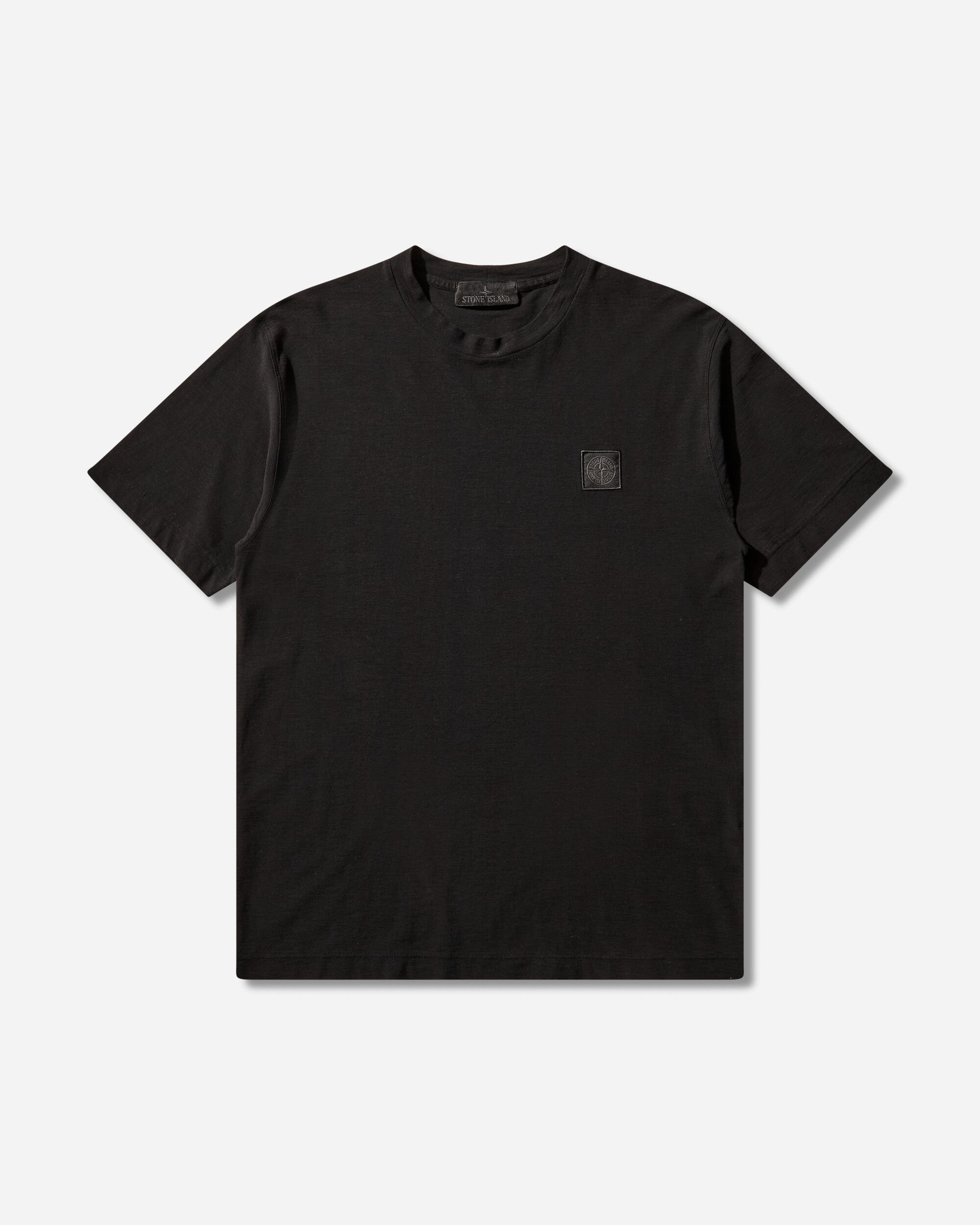 Mens Ghost Organic Cotton Jersey Crepe T-Shirt Black Stone island – Гарантія оригінальності – боковий вид