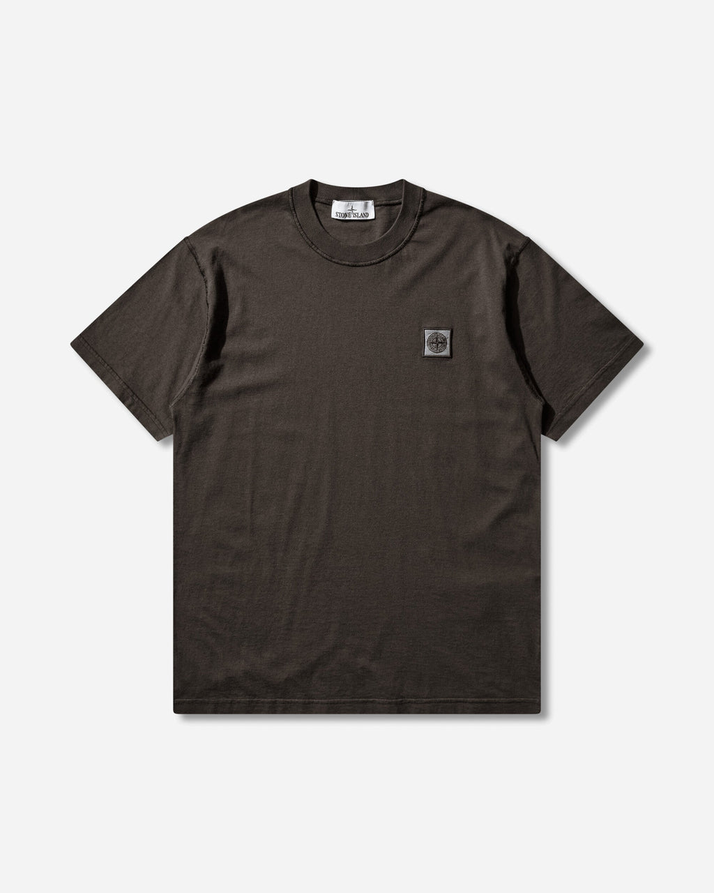 Mens Organic Cotton Jersey Fissato Effect T-Shirt Charcoal Stone island – Гарантія оригінальності – боковий вид
