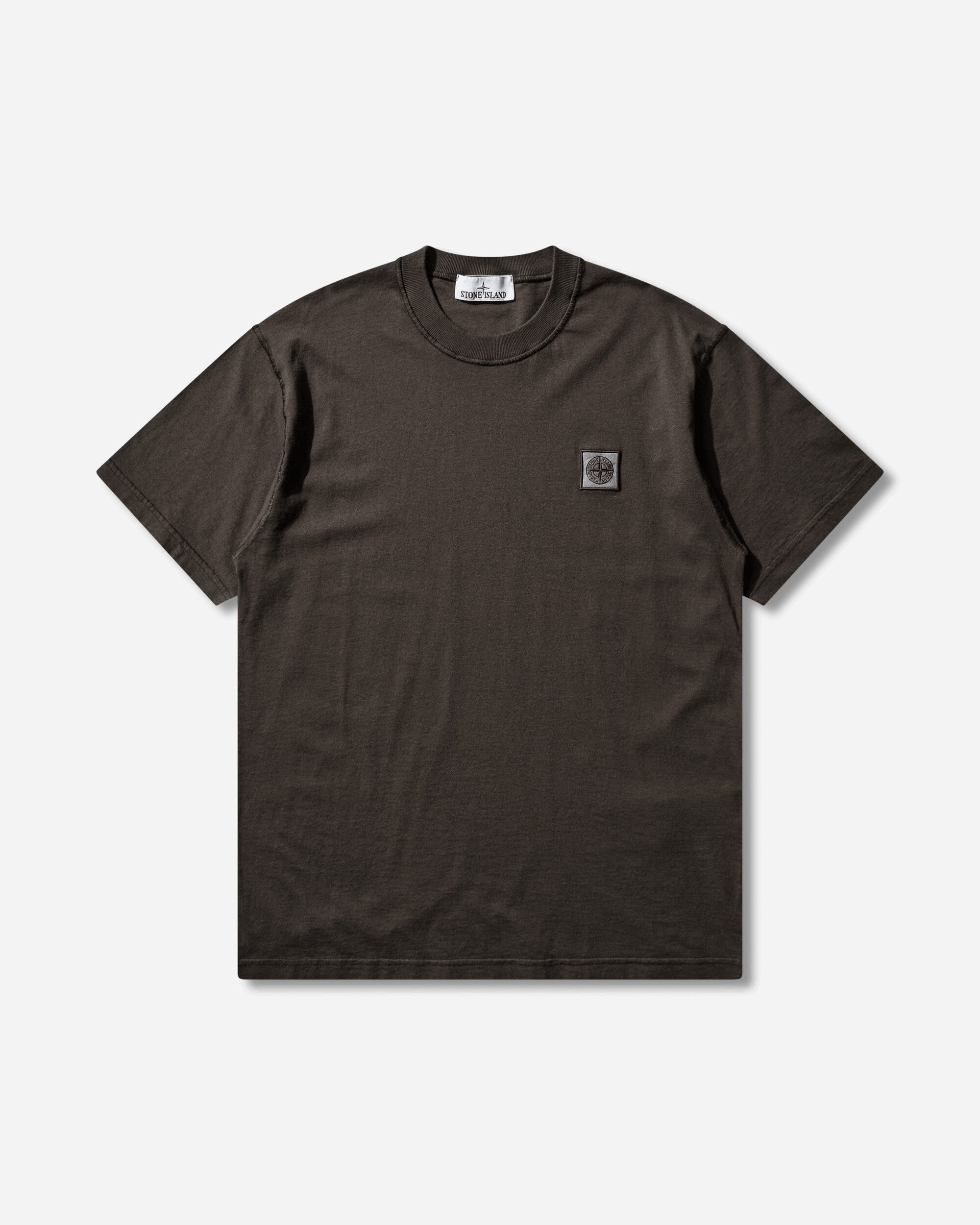 Mens Organic Cotton Jersey Fissato Effect T-Shirt Charcoal Stone island – Гарантія оригінальності – боковий вид