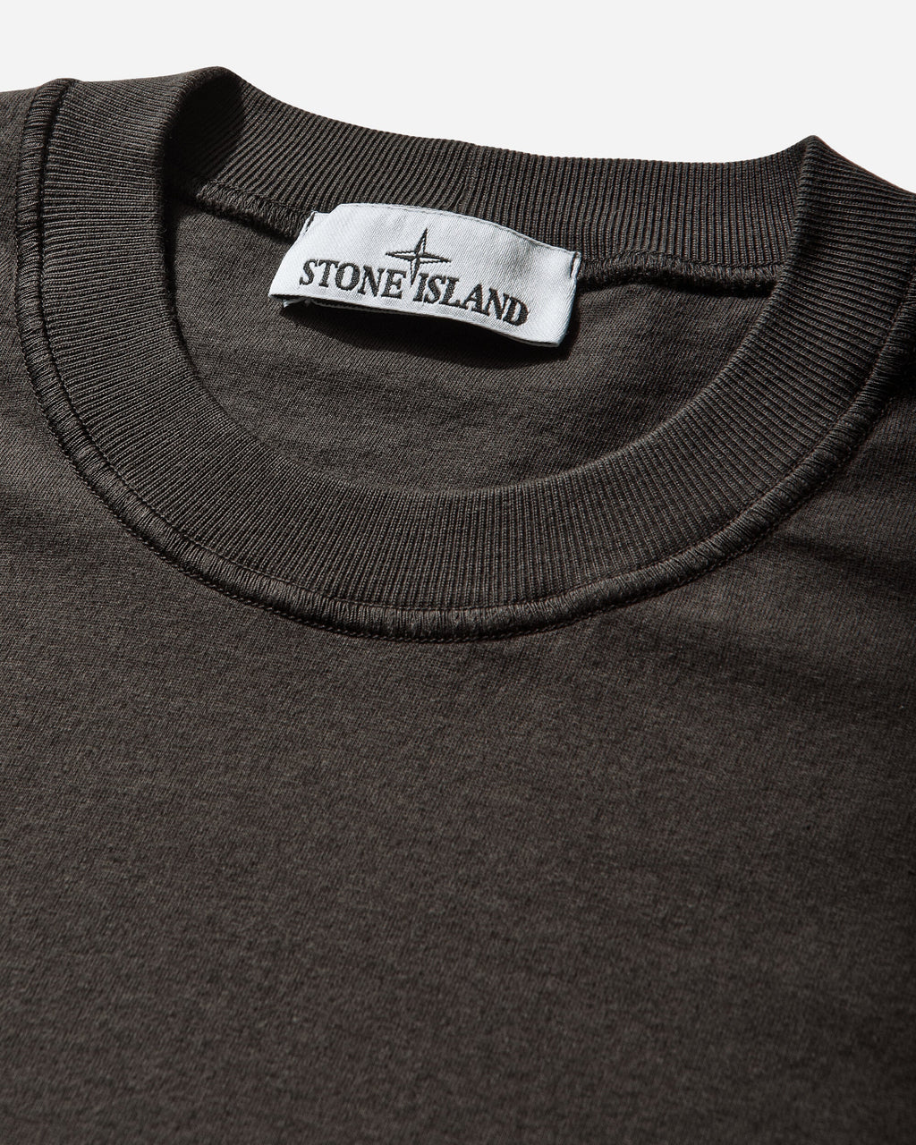 Mens Organic Cotton Jersey Fissato Effect T-Shirt Charcoal Stone island – Гарантія оригінальності – збільшений вид
