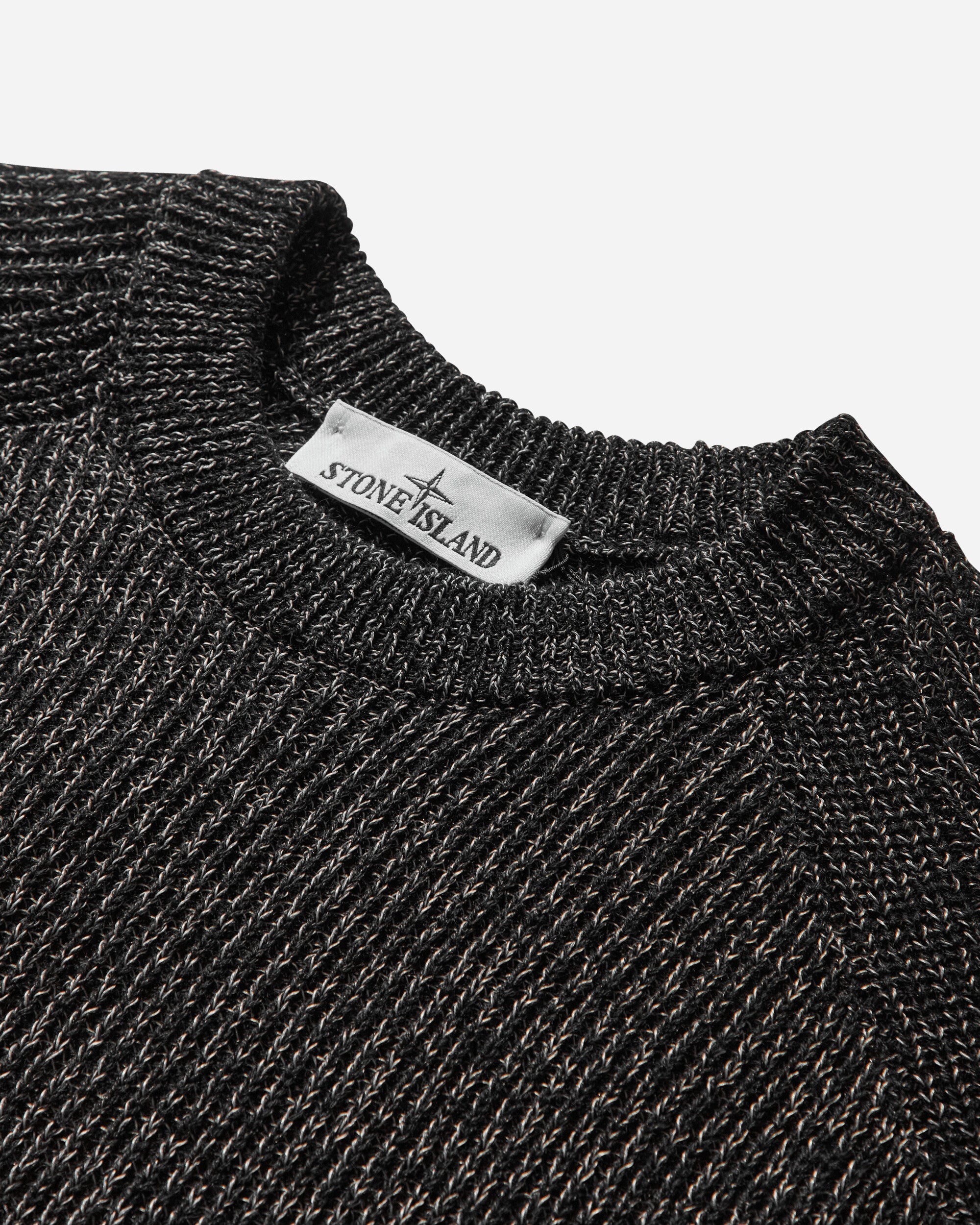 Men's Knit Reflective Sweater Black - STONE ISLAND