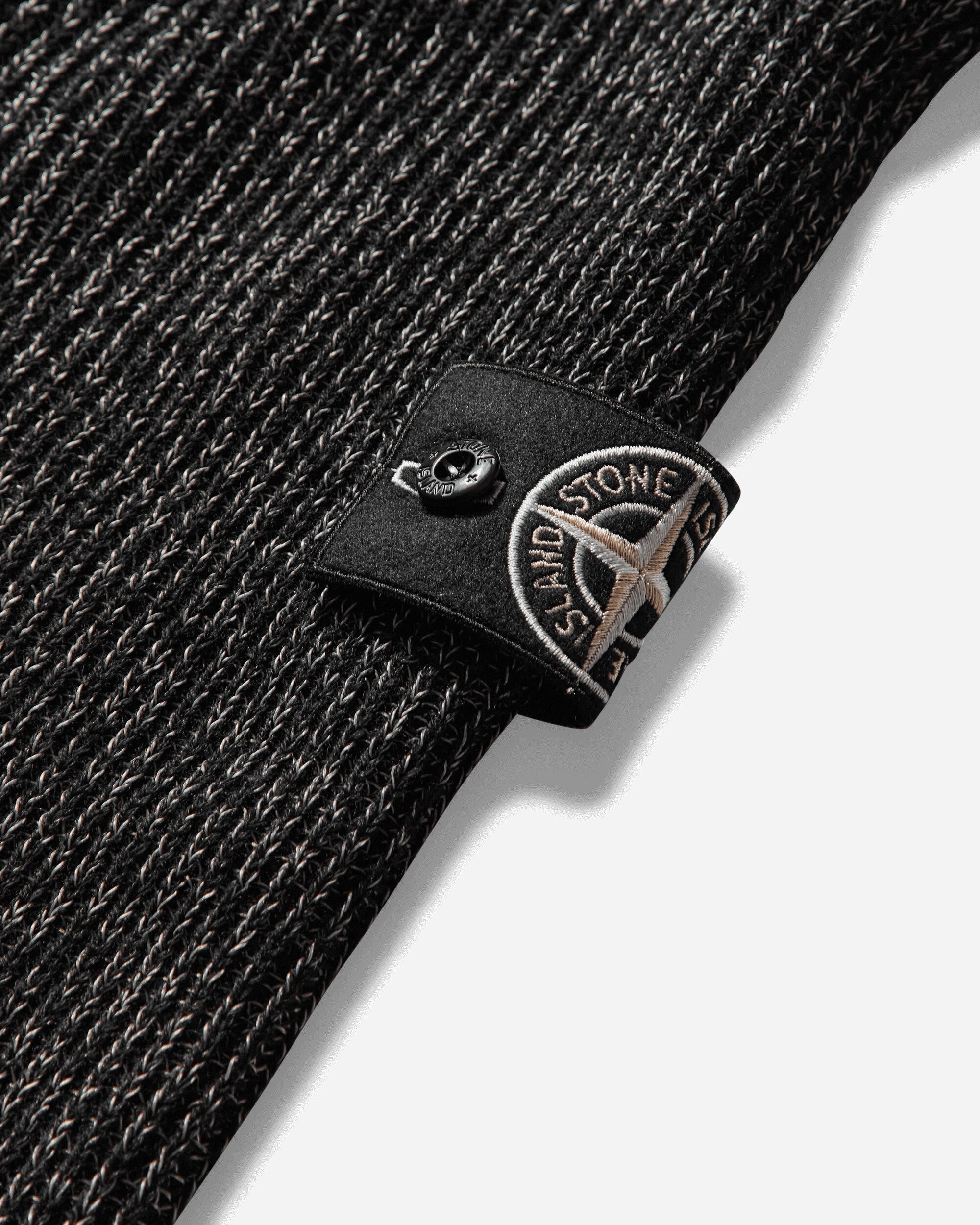 Men's Knit Reflective Sweater Black - STONE ISLAND