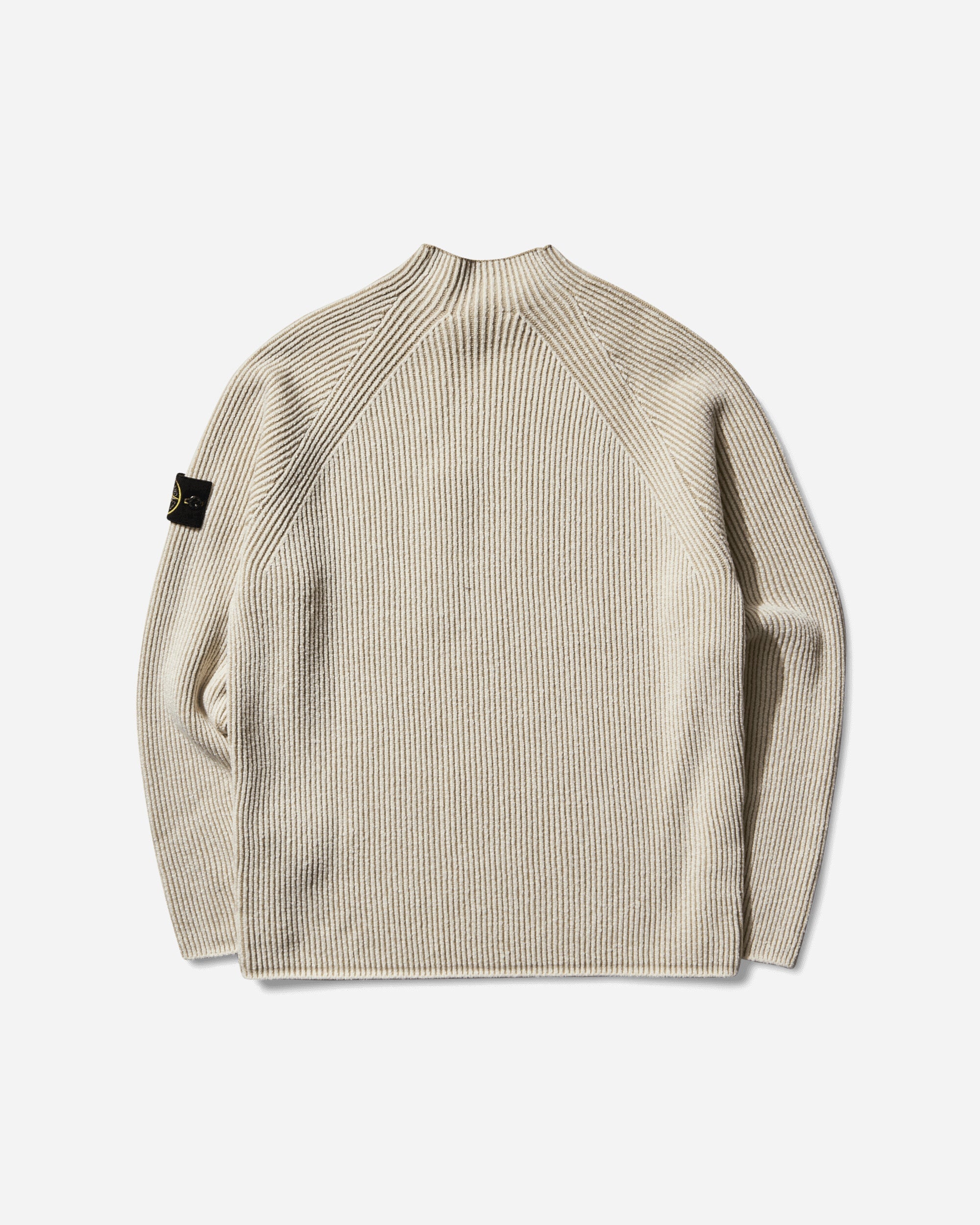 Men's Vanisè Wool Crewneck Sweater Ivory - STONE ISLAND