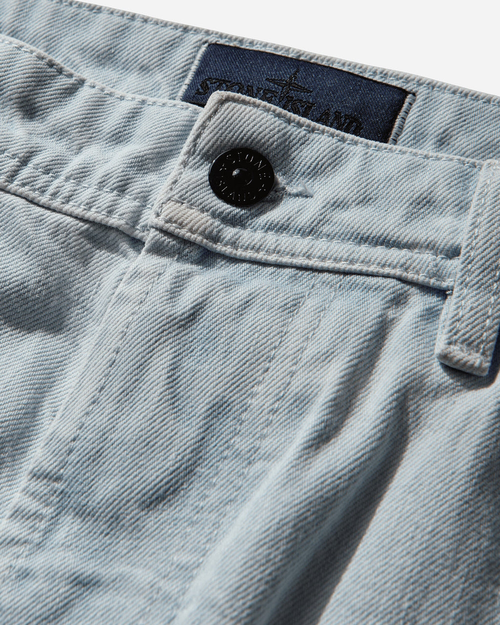 Mens Indigo Denim-Ultra Bleached Regular Fit Jeans Blue Extra Bleach Stone island – Гарантія оригінальності – збільшений вид
