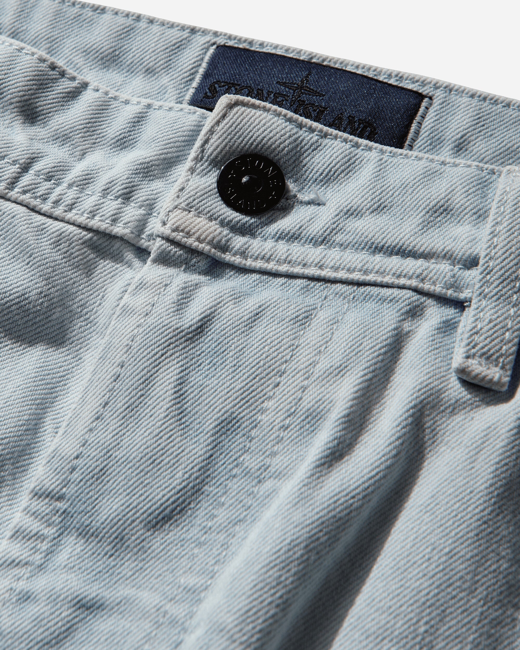 Mens Indigo Denim-Ultra Bleached Regular Fit Jeans Blue Extra Bleach Stone island – Гарантія оригінальності – збільшений вид