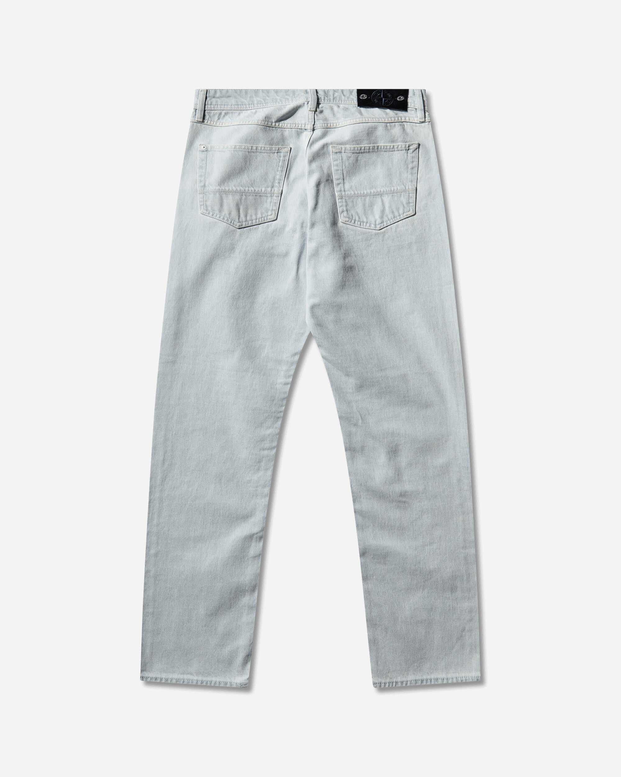 Mens Indigo Denim-Ultra Bleached Regular Fit Jeans Blue Extra Bleach Stone island – Гарантія оригінальності – вид ззаду