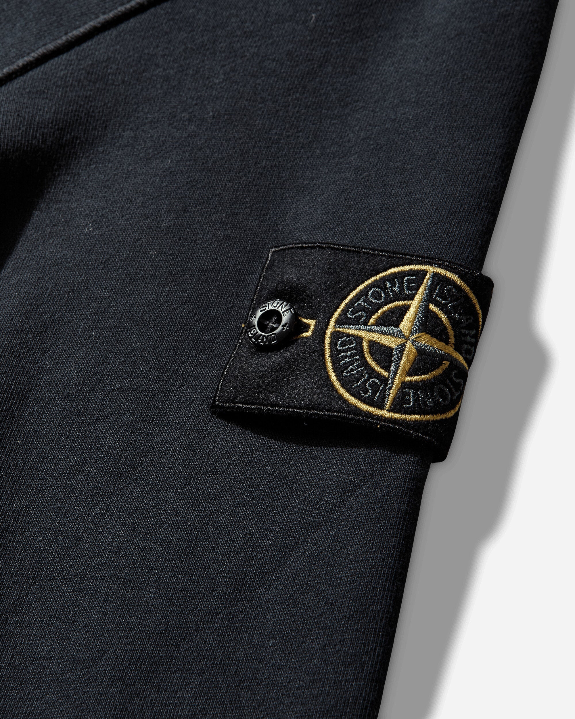Mens Organic Cotton Fleece Zip Hoodie Navy Blue Stone island – Гарантія оригінальності – збільшений вид