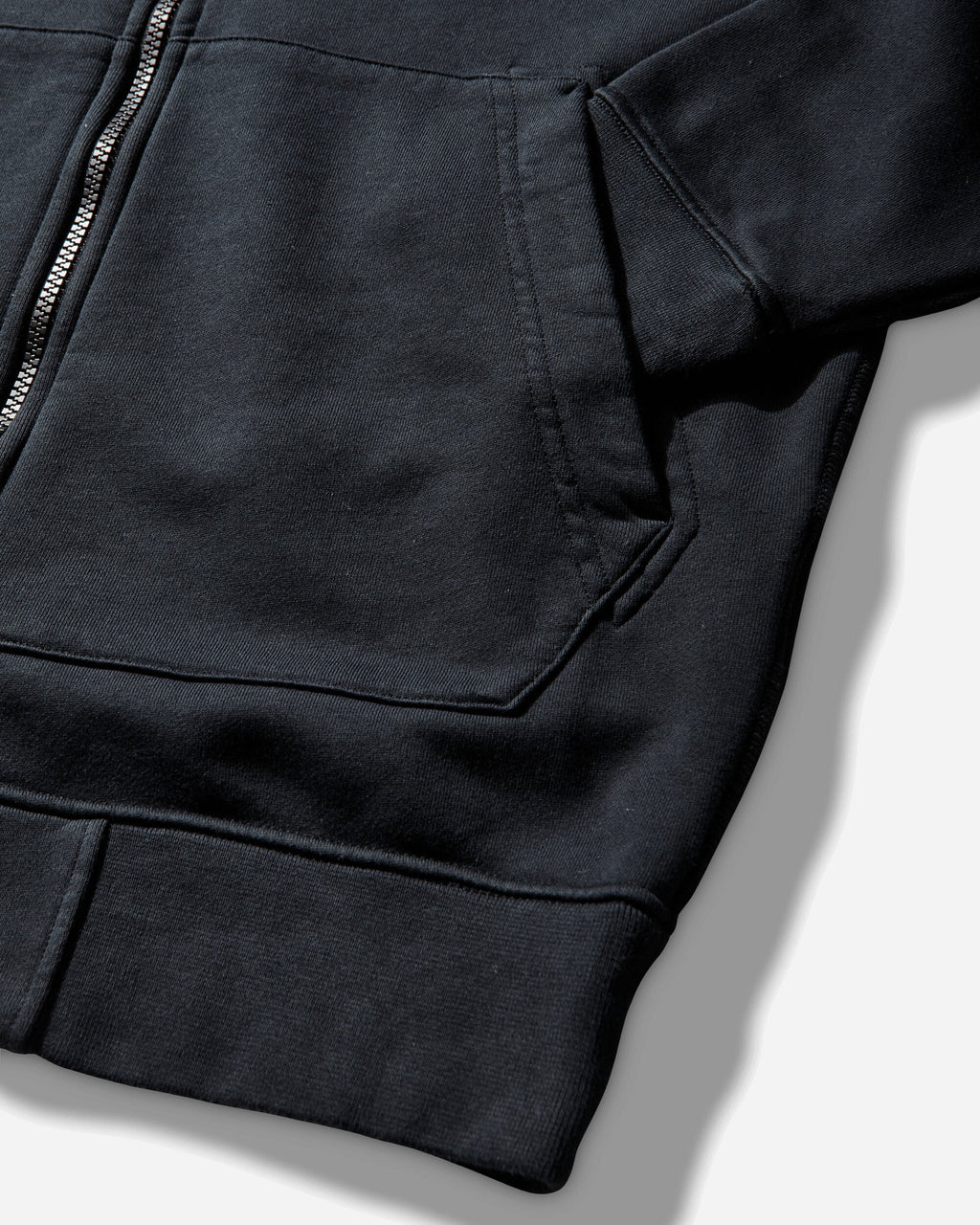 Mens Organic Cotton Fleece Zip Hoodie Navy Blue Stone island – Гарантія оригінальності – детальний вид
