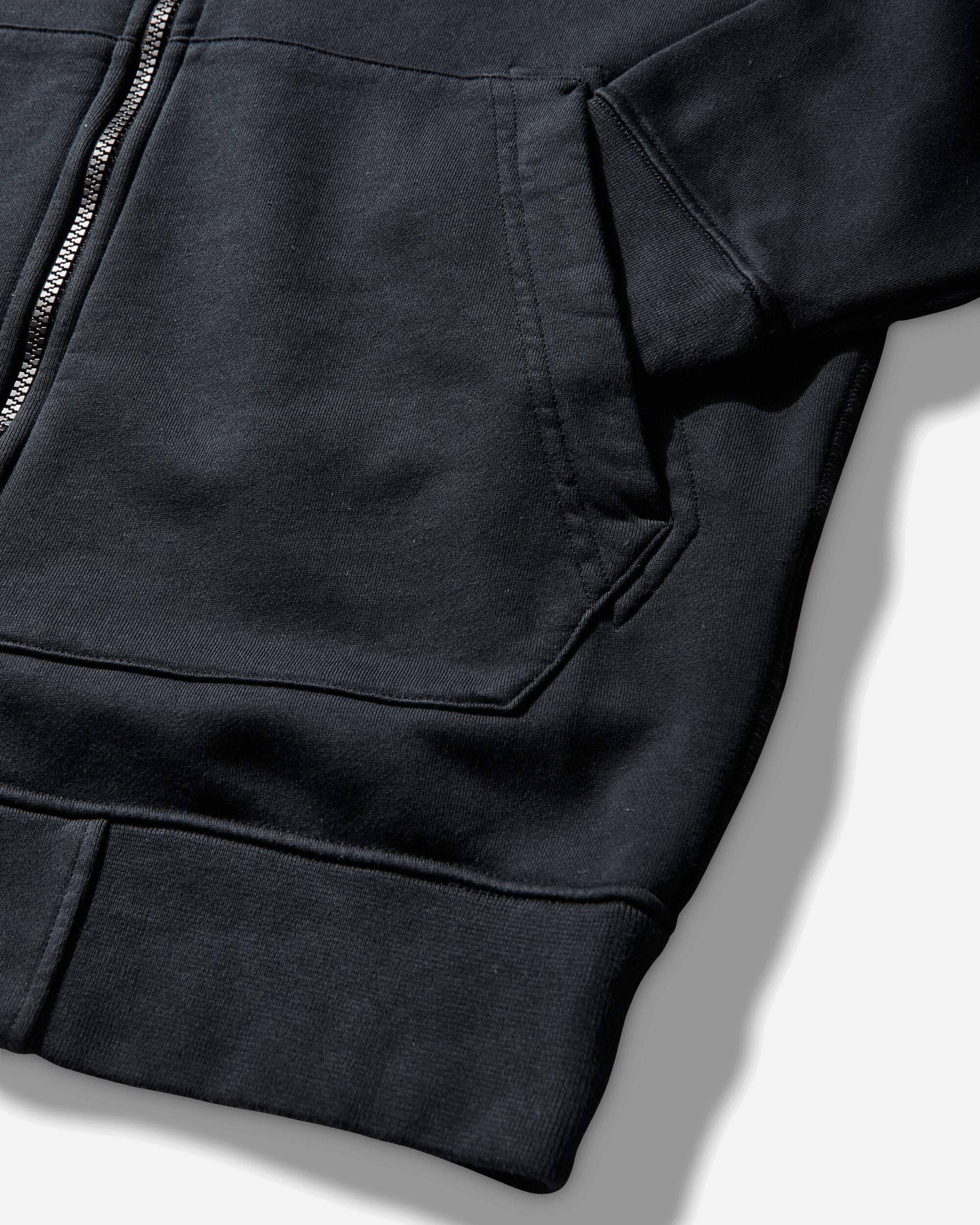 Mens Organic Cotton Fleece Zip Hoodie Navy Blue Stone island – Гарантія оригінальності – детальний вид