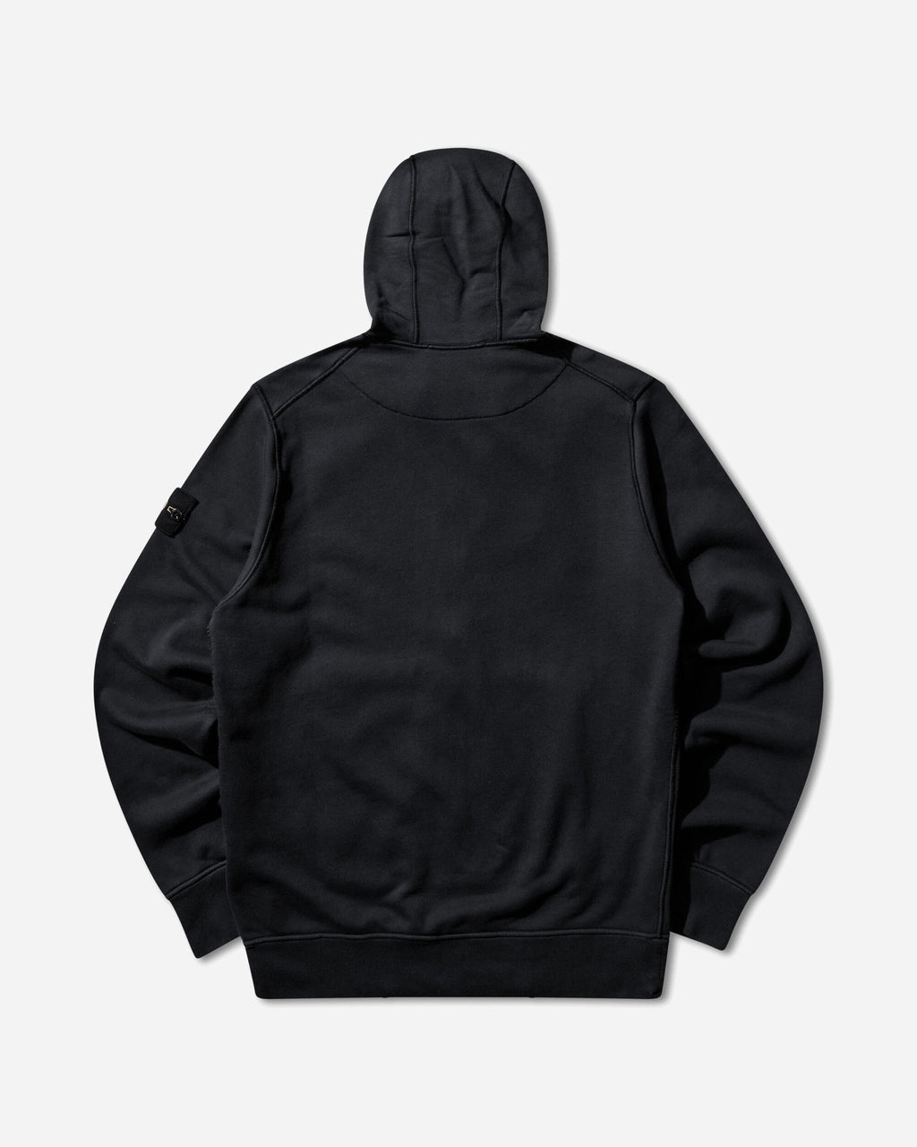 Mens Organic Cotton Fleece Zip Hoodie Navy Blue Stone island – Гарантія оригінальності – вид ззаду
