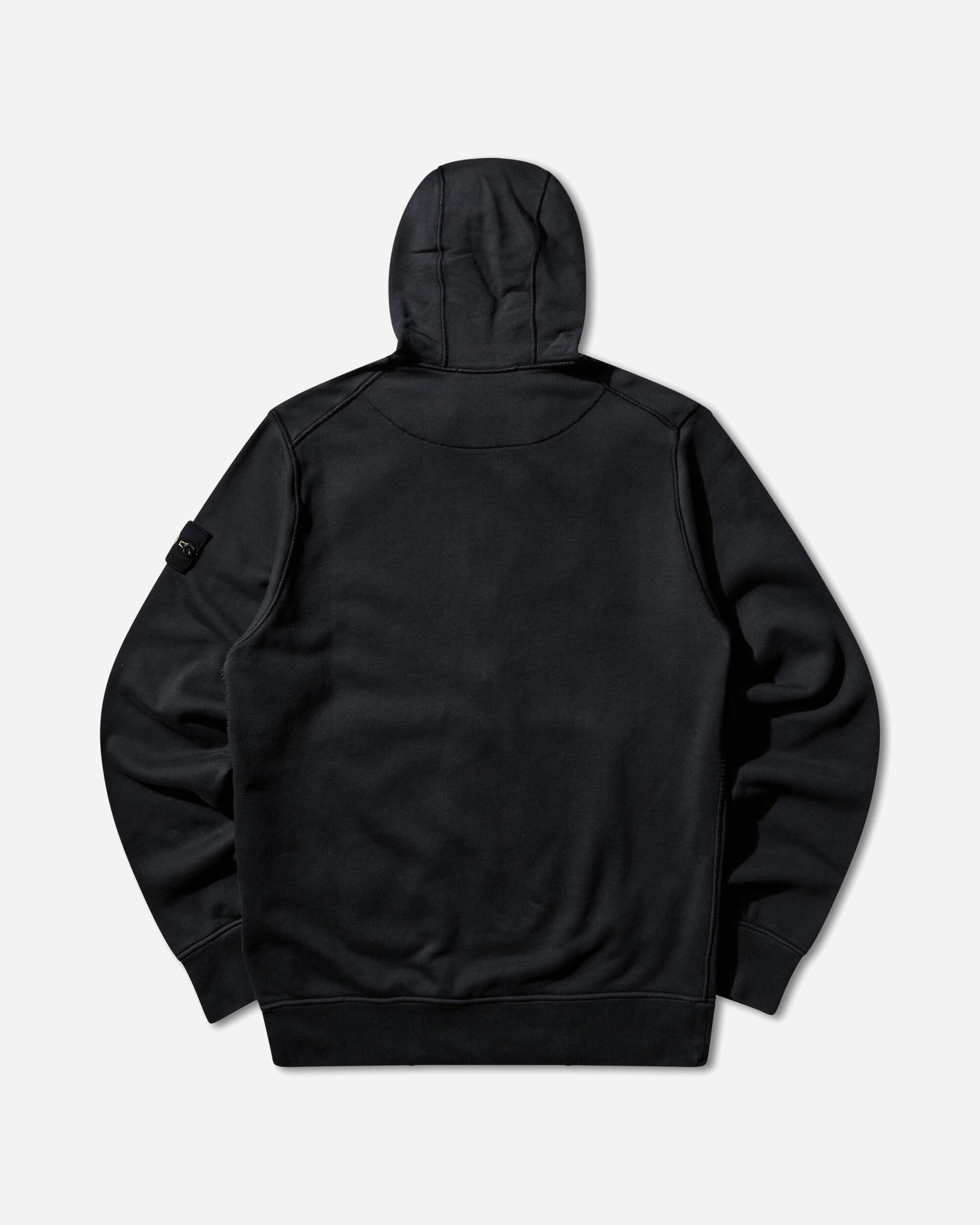 Mens Organic Cotton Fleece Zip Hoodie Navy Blue Stone island – Гарантія оригінальності – вид ззаду
