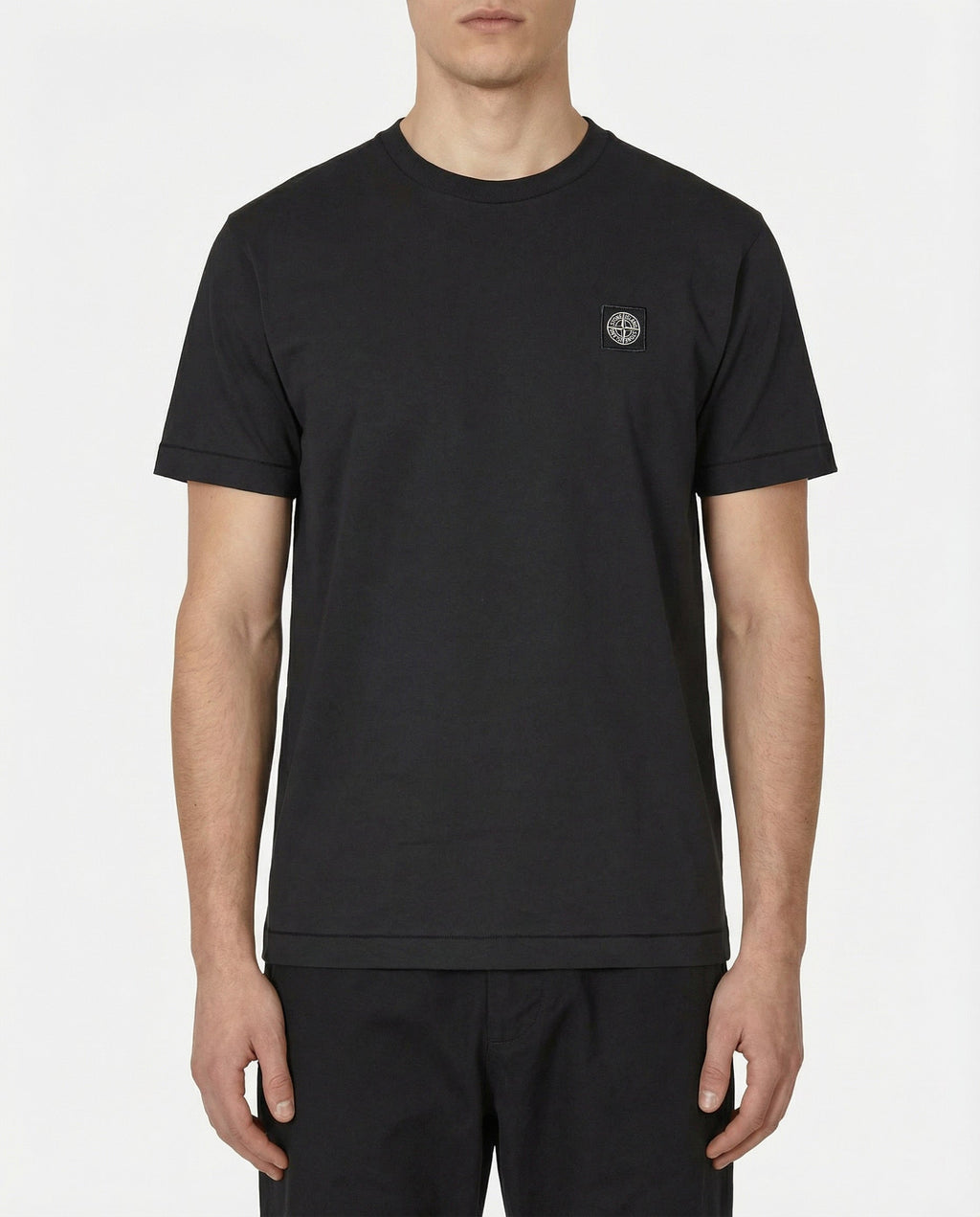 Оригінальна Slim Fit T Shirt With Compass Patch Stone island – вид ззаду