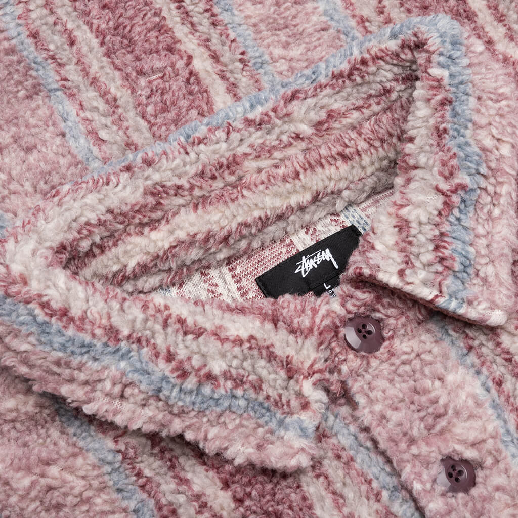 Stripe Sherpa Shirt Stussy – Гарантія оригінальності – детальний вид
