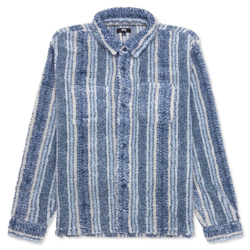 Stripe Sherpa Shirt Stussy – Гарантія оригінальності – боковий вид