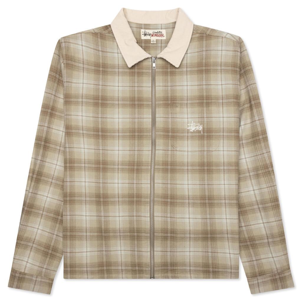 Frank Plaid Zip Shirt Stussy – Гарантія оригінальності – боковий вид