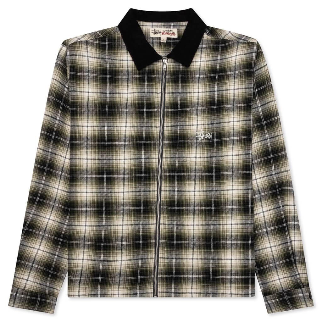 Frank Plaid Zip Shirt Stussy – Гарантія оригінальності – боковий вид