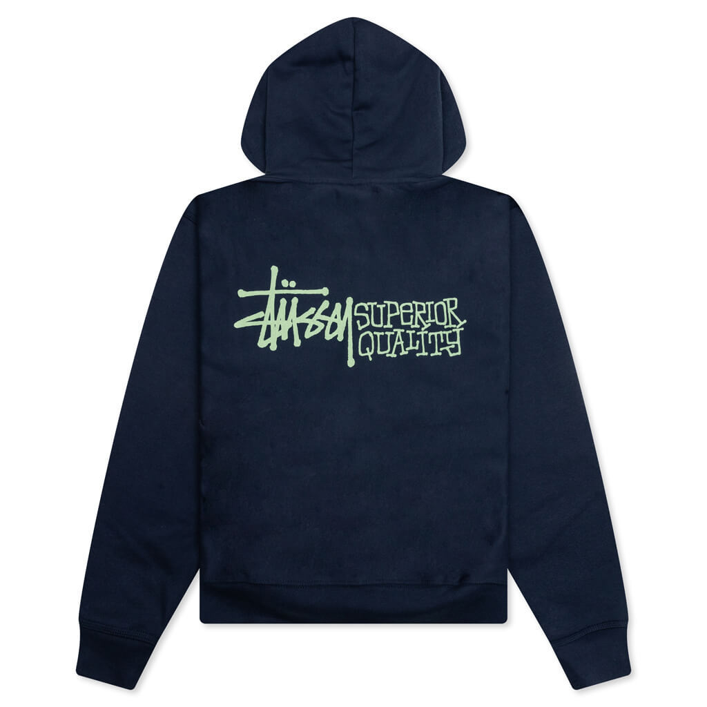 Оригінальна Superior Quality Zip Hoodie Stussy – вид ззаду