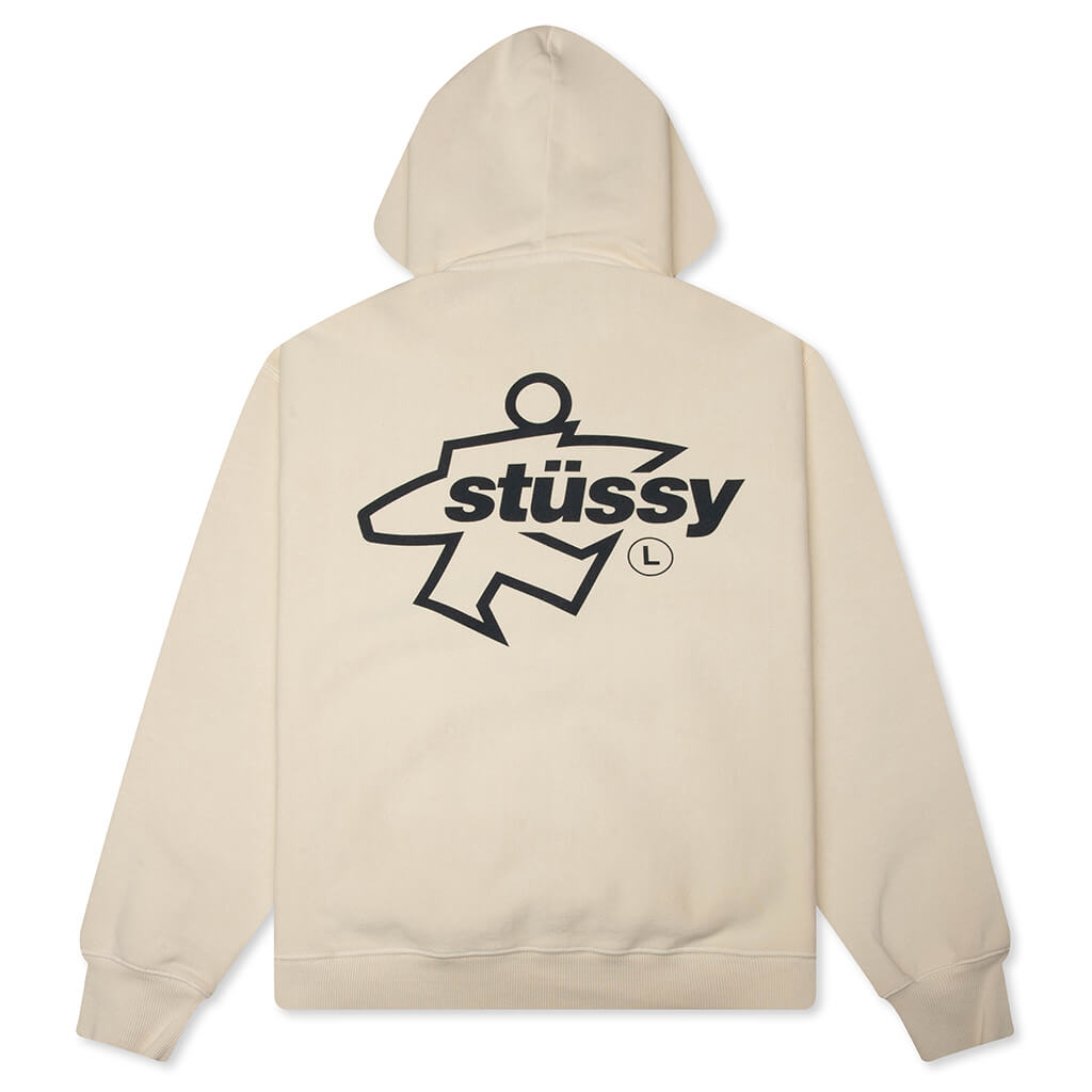 Surf Size Garment Dyed Zip Hood Stussy оригінал – Купити в Україні – вид ззаду