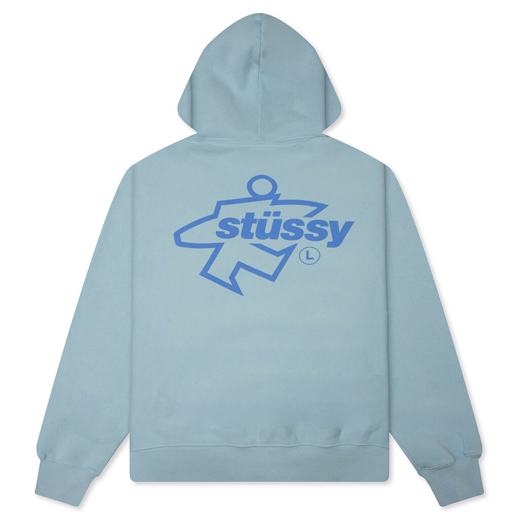 Surf Size Garment Dyed Zip Hood Stussy оригінал – Купити в Україні – вид ззаду