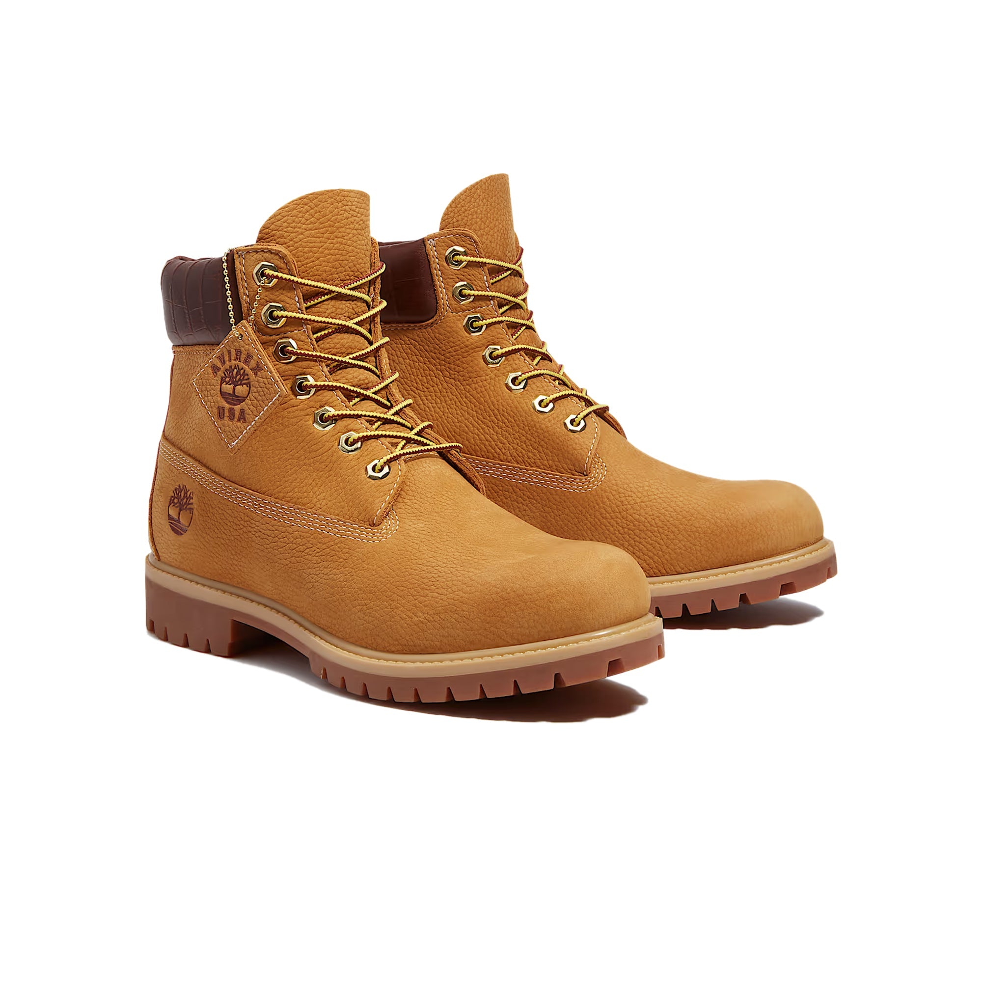 X Avirex Mens Premium 6 Inch Lace Up Boots Timberland – Гарантія оригінальності – вид ззаду