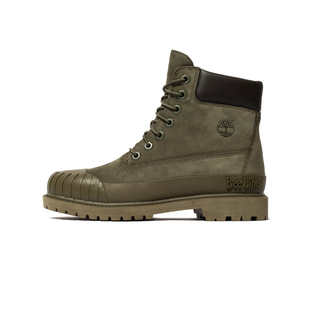 Оригінальна X Beeline Womens 6 Prem Rubber Toe Shoes Dk Grn Timberland – боковий вид