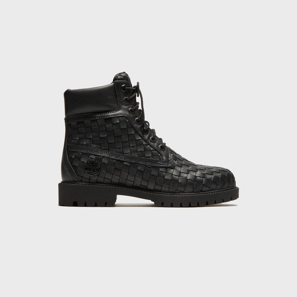 Woven 6 Inch Lace Up Full Grain Boot Black Timberland – Гарантія оригінальності – боковий вид