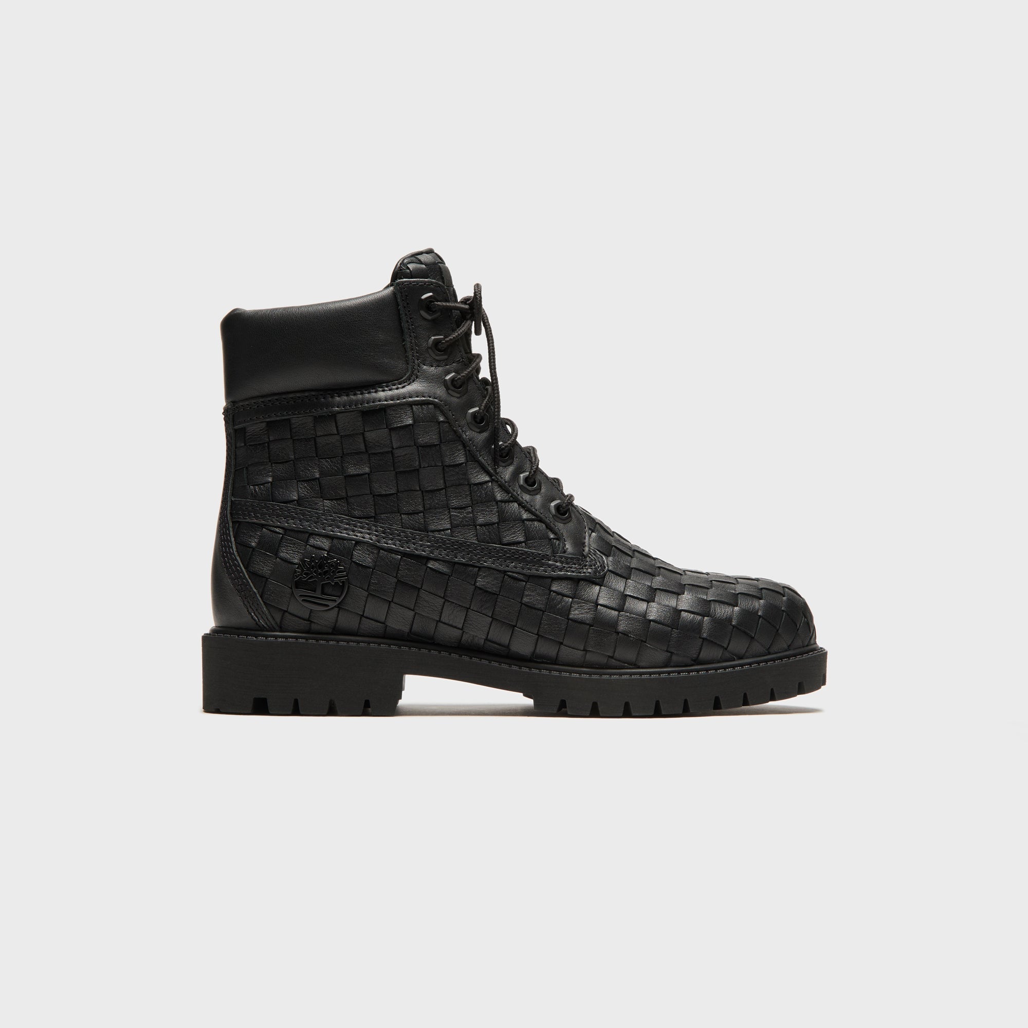 Woven 6 Inch Lace Up Full Grain Boot Black Timberland – Гарантія оригінальності – боковий вид