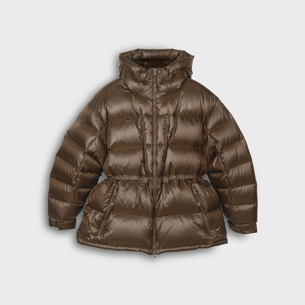 X Cecilie Bahnsen Himalayan Quilted Down Parka Soil Brown The north face – Гарантія оригінальності – боковий вид