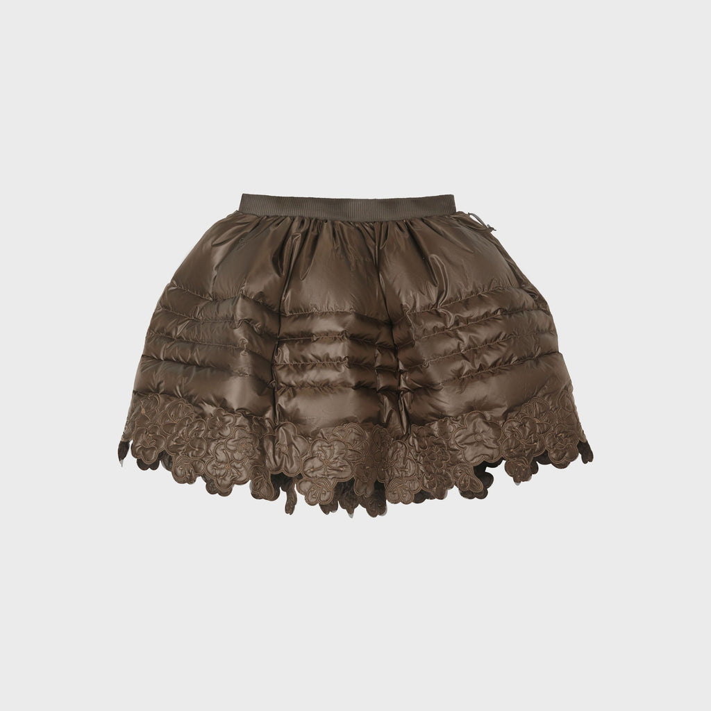 X Cecilie Bahnsen Quilted Down Skirt Soil Brown The north face оригінал – Купити в Україні – вид ззаду